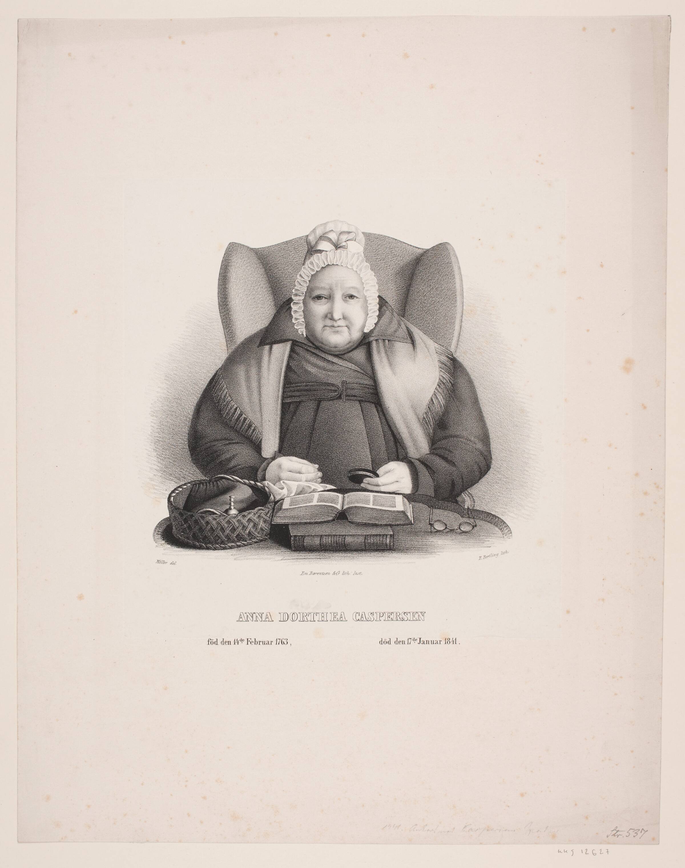 Anna Dorthea Caspersen, Edvard Fortling, 1841