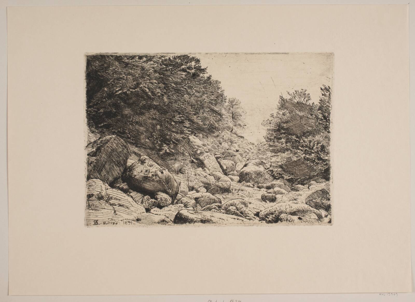 Stenet kløft, Niels Skovgaard, 1891