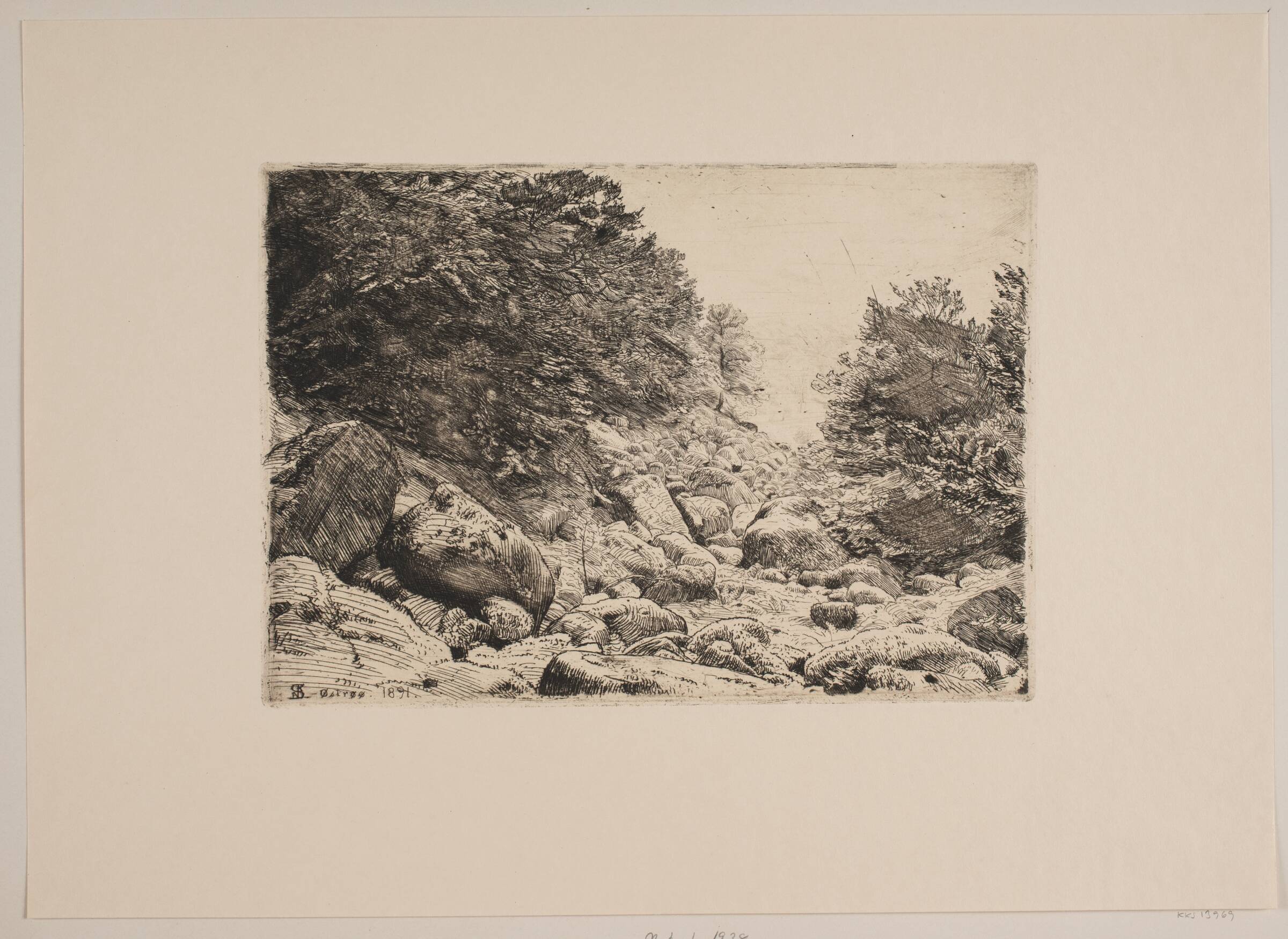 Stenet kløft, Niels Skovgaard, 1891