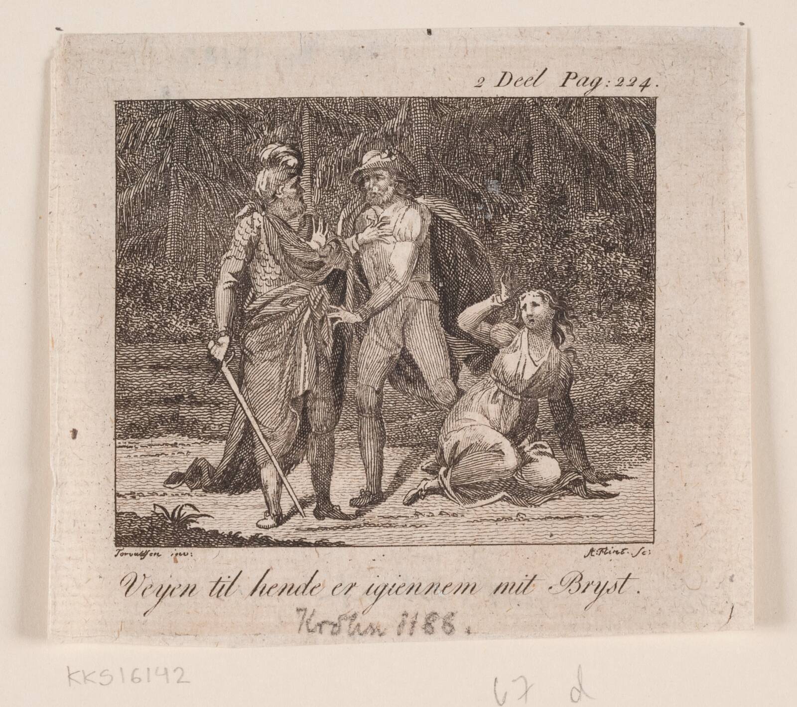 Vejen til hende er igennem mit bryst, Andreas Flint, 1794