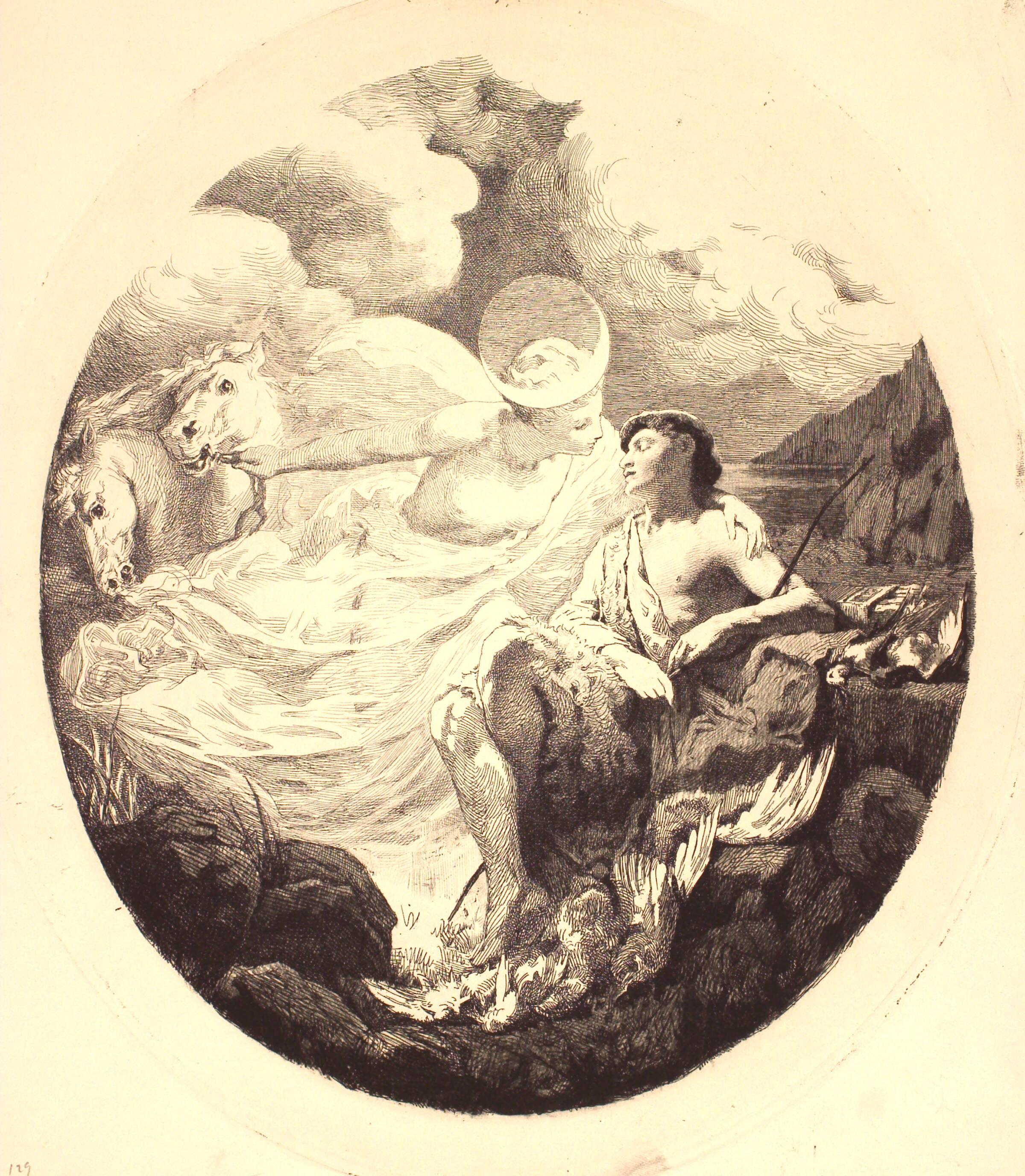 Selene og Endymion, Frans Schwartz, 1865-1917