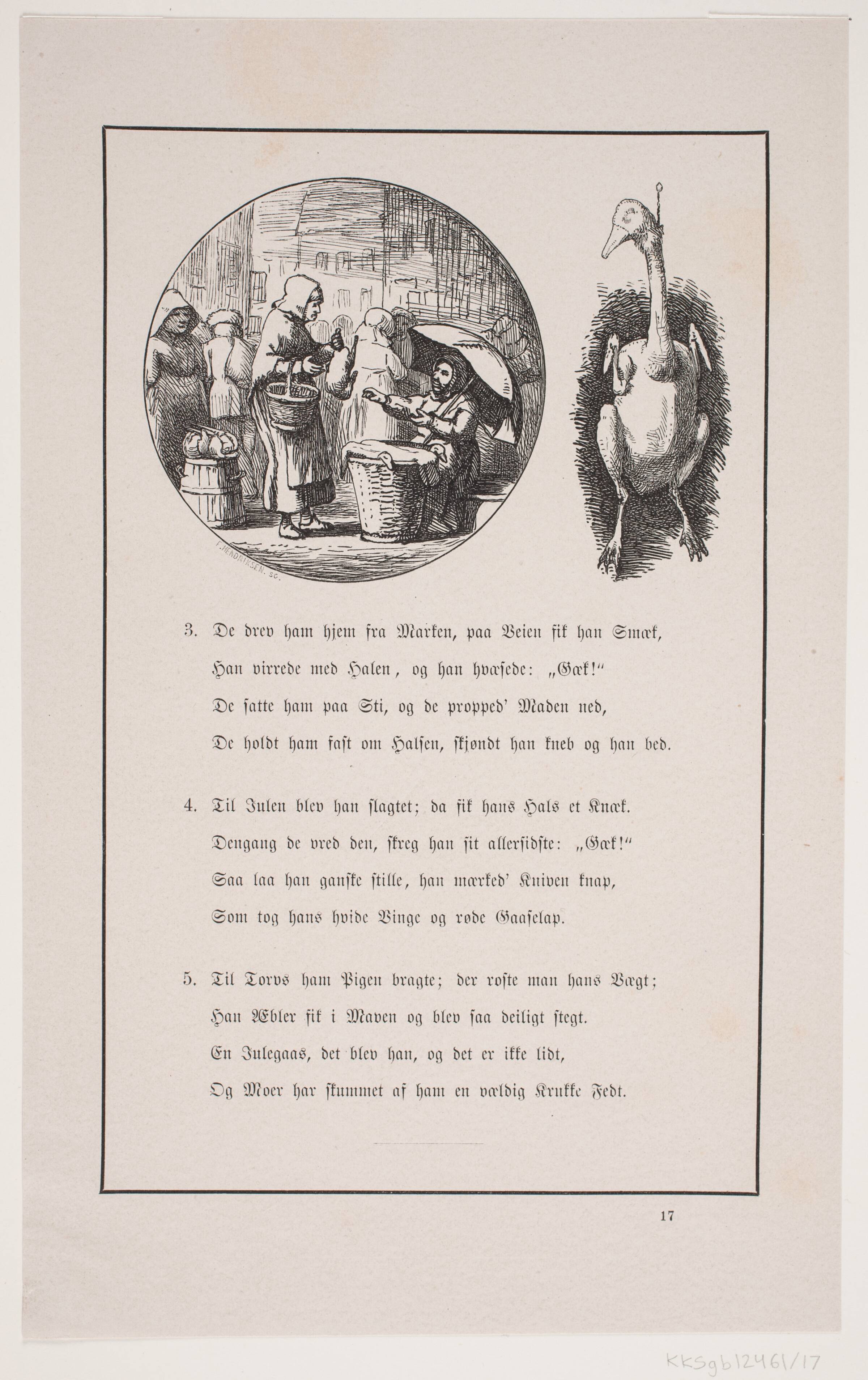 Illustration til Johan Krohn, "Peters jul", F. Hendriksen, 1870