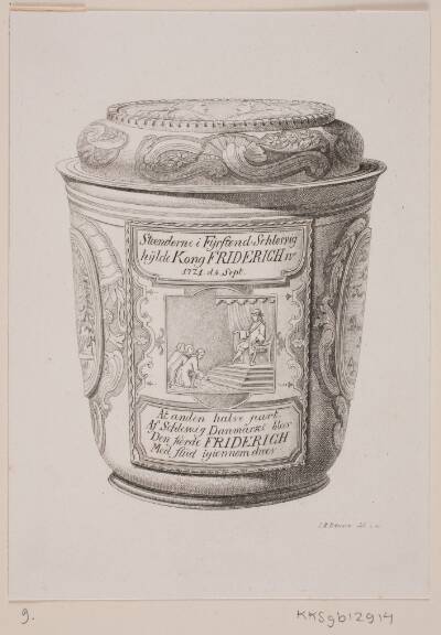 Sølvbæger. Gave fra de slesvigske stænder til Frederik IIII
