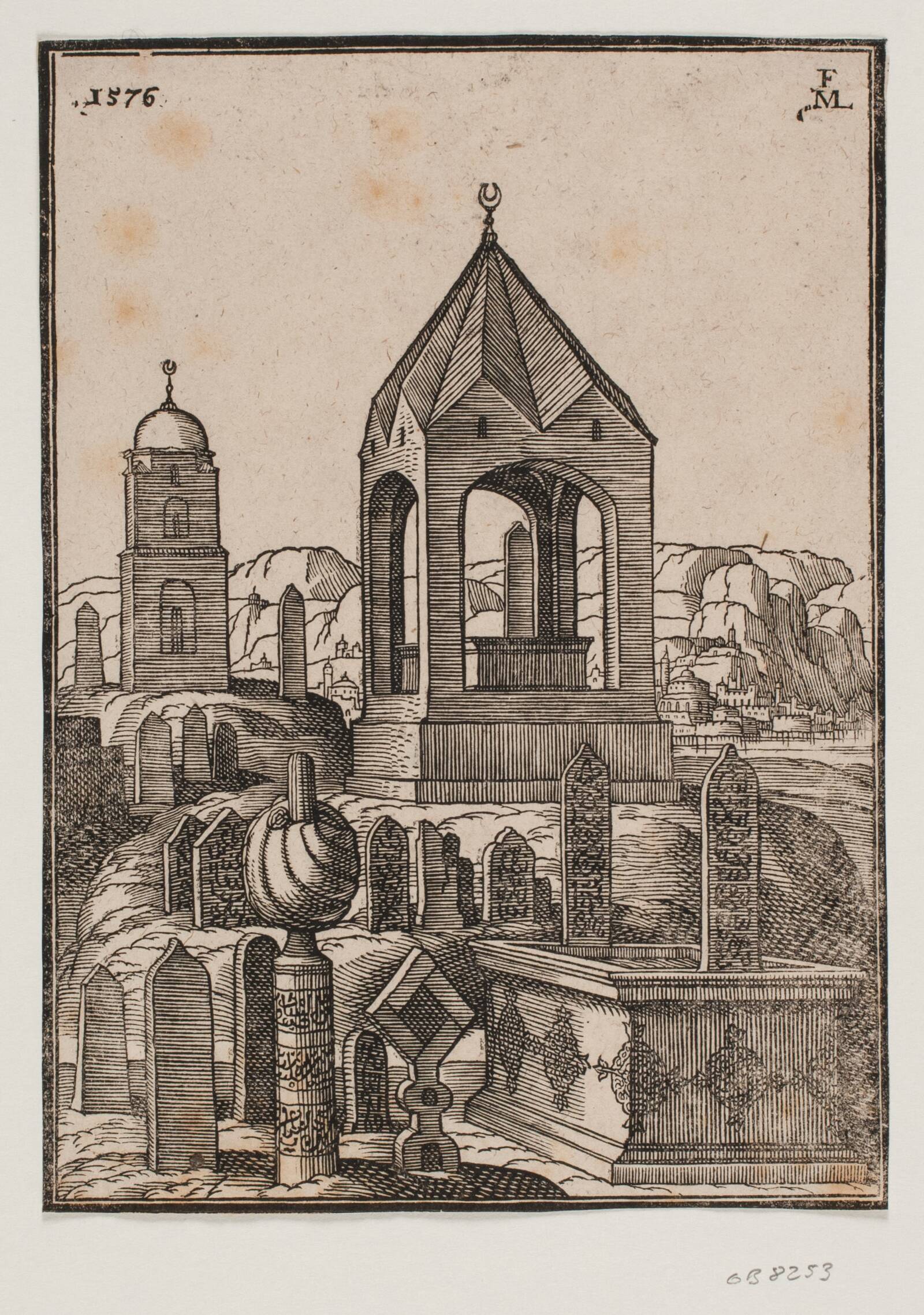Tyrkiske grave, Melchior Lorck, 1576