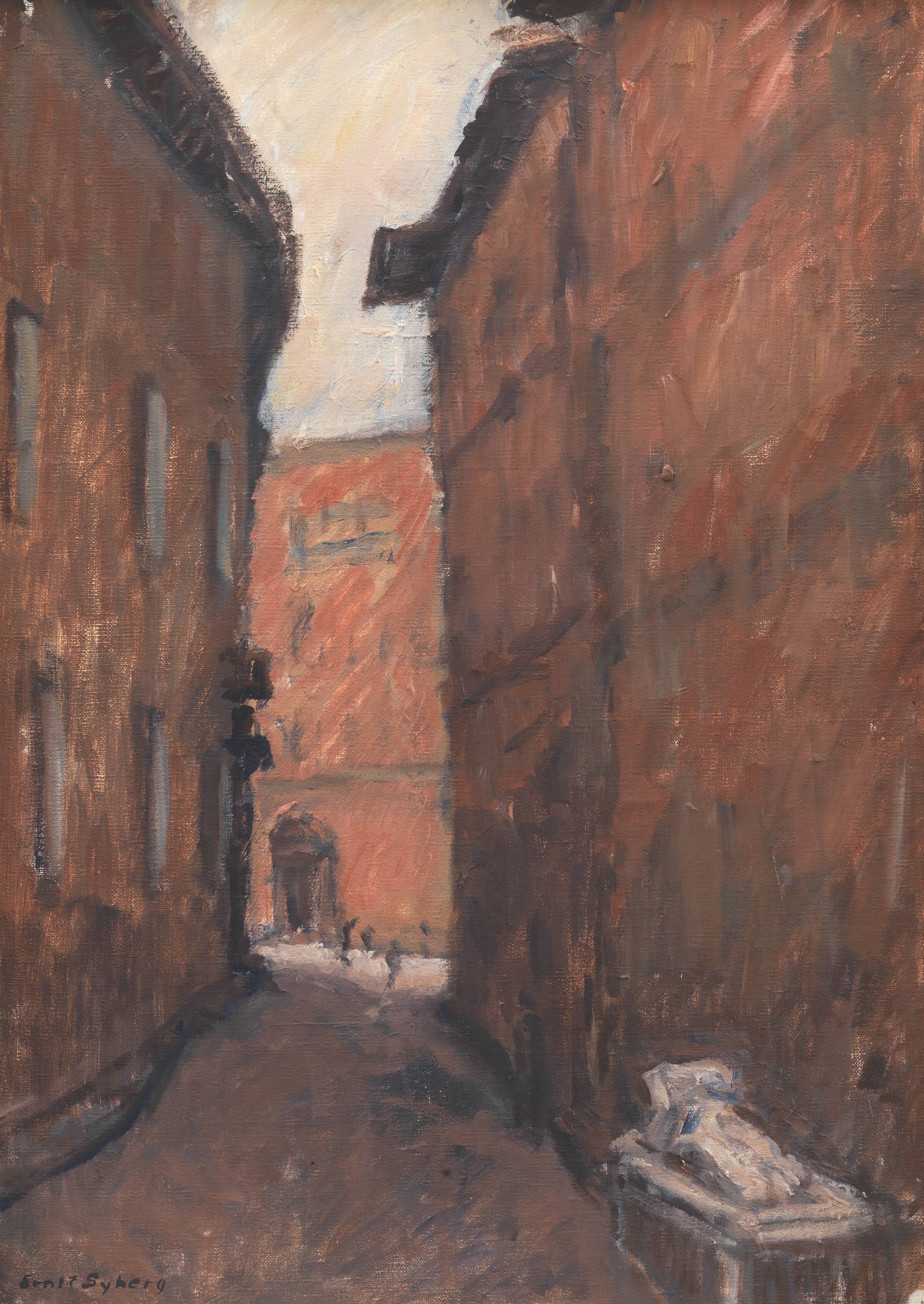 Gade i Rom. Via S.Stefano del Cacco, Ernst Syberg, 1973