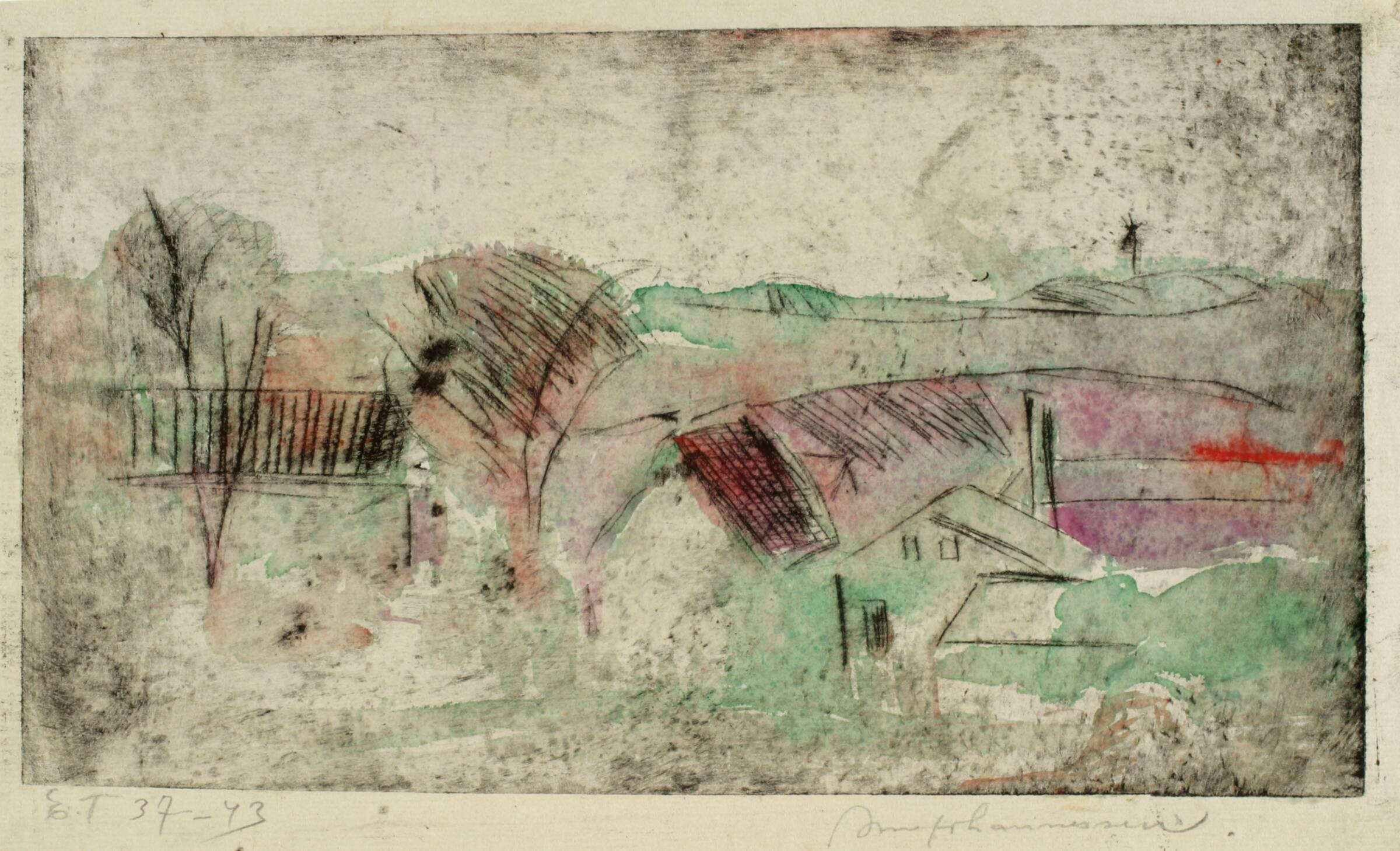 Landskab Veksø, Arne Johannessen, 1937-1945