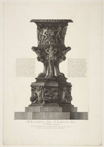 Marmorvase med sokkel fra Hadrians Villa, Tivoli