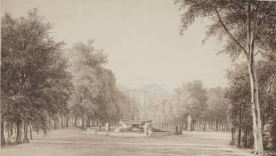 Fra Villa Reale (nu Villa Nazionale) ved Napoli