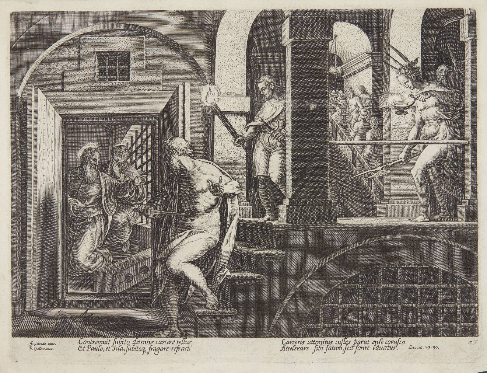 Fangevogterens omvendelse, Philips Galle, 1582