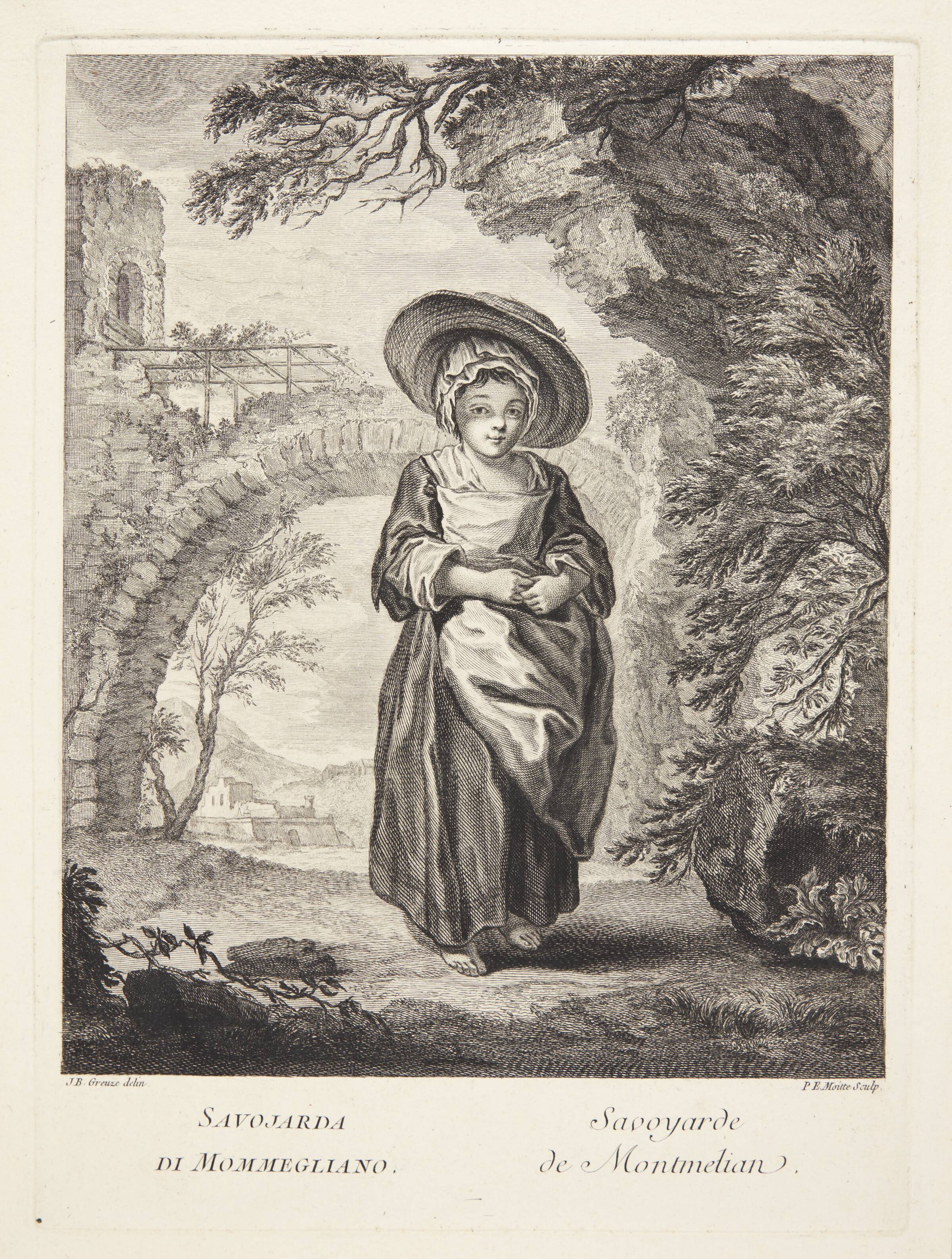 Bondepige fra Savoyen (Savoyarde de Montmelian), Pierre Etienne Moitte, 1760-1769