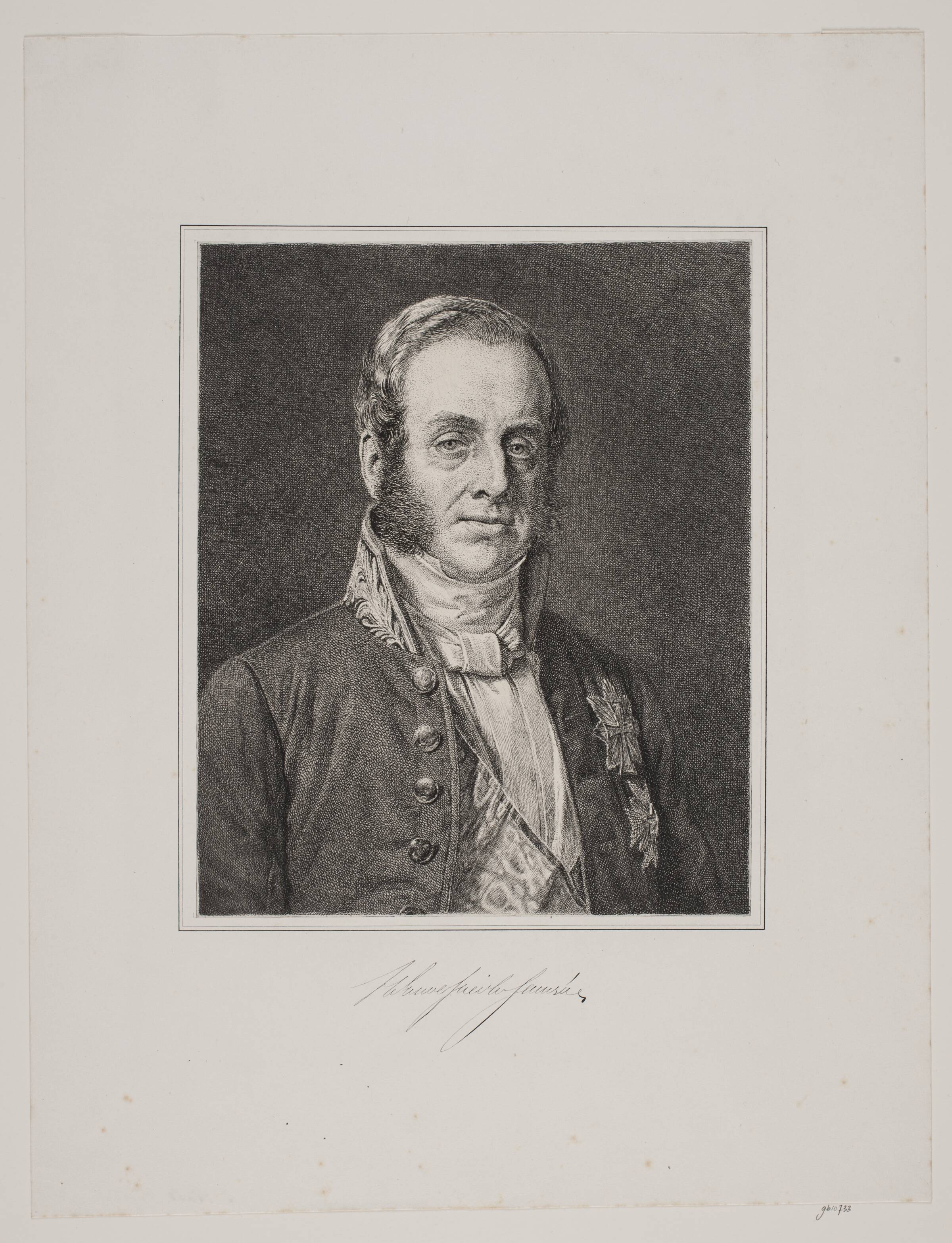 Generalpostdirektør Greve S. Danneskjold-Samsøe, Jørgen Roed, 1848