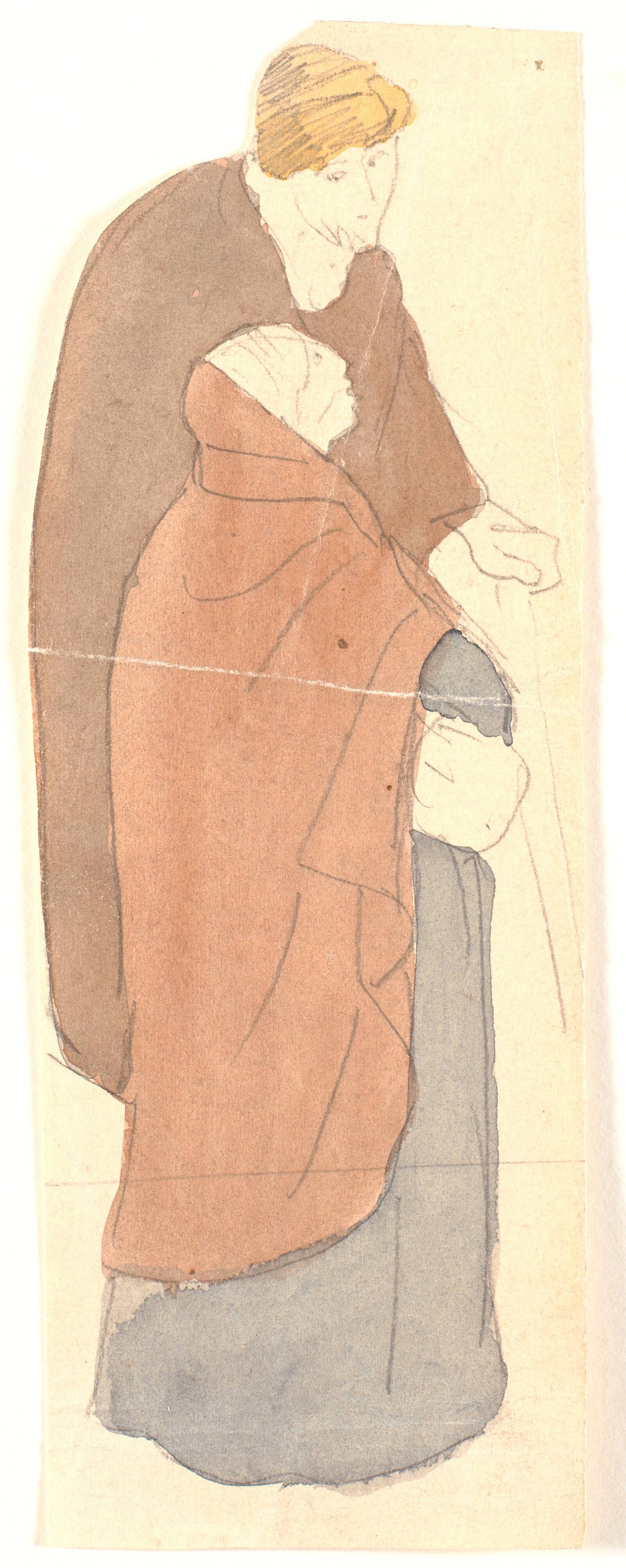 Stående kvinde og mand, Joakim Skovgaard, 1898-1901