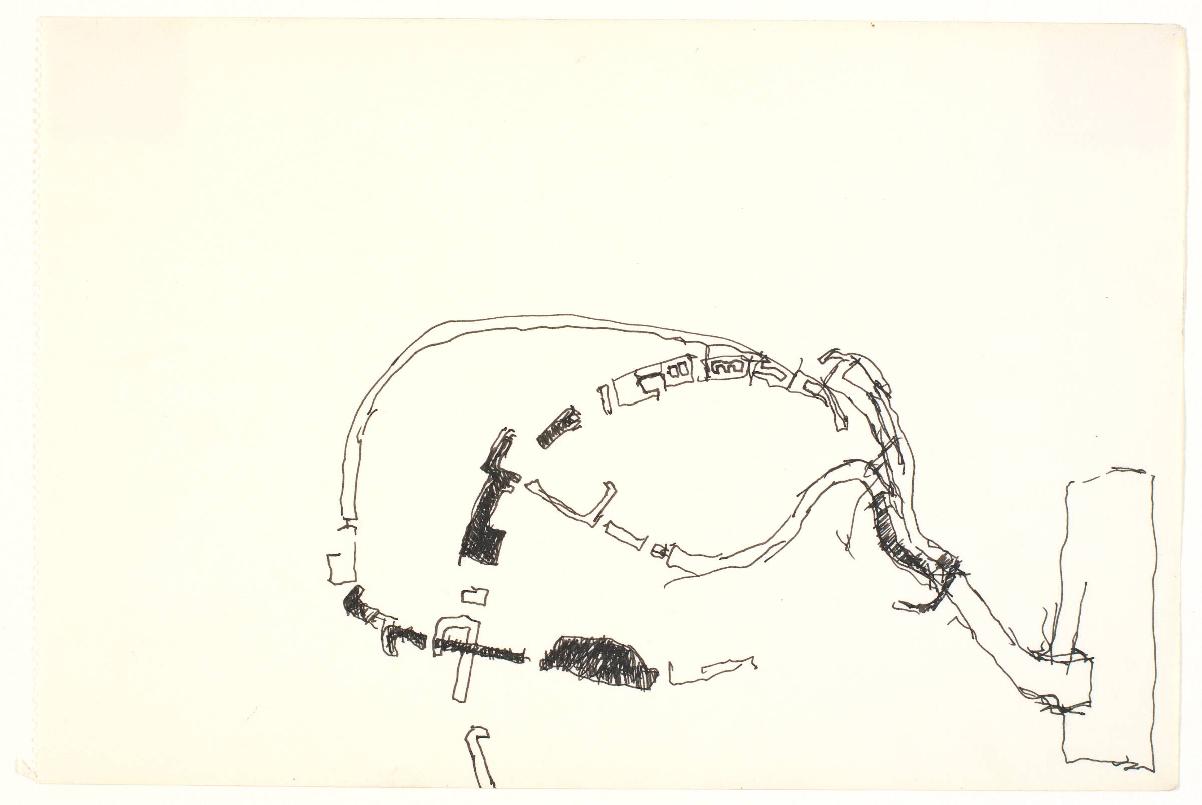 Abstraktion over gadenet, Bjørn Nørgaard, 1965
