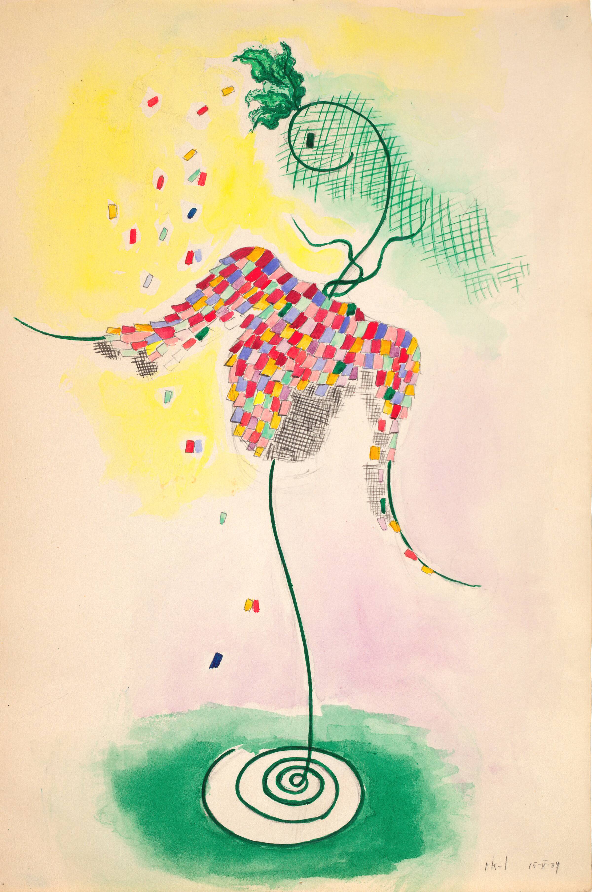 Surrealistisk kvindefigur, Rita Kernn-Larsen, 1939