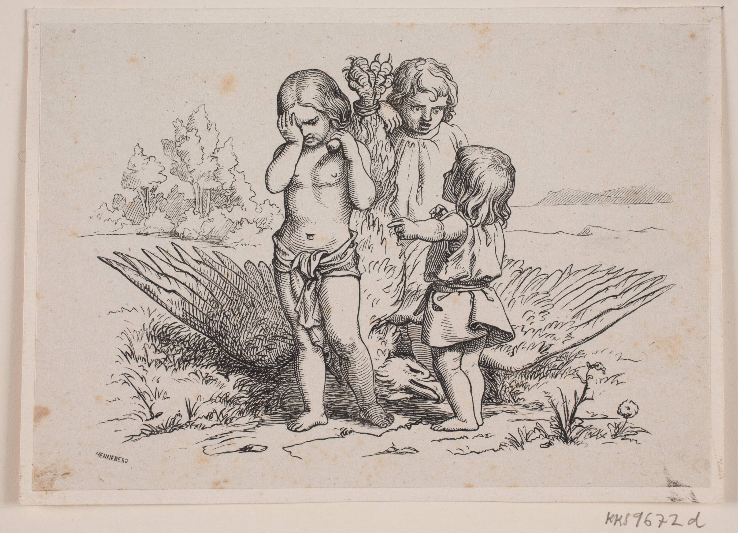 Illustration til "Deutscher Jugendkalender für 1847", H.C. Henneberg, 1847