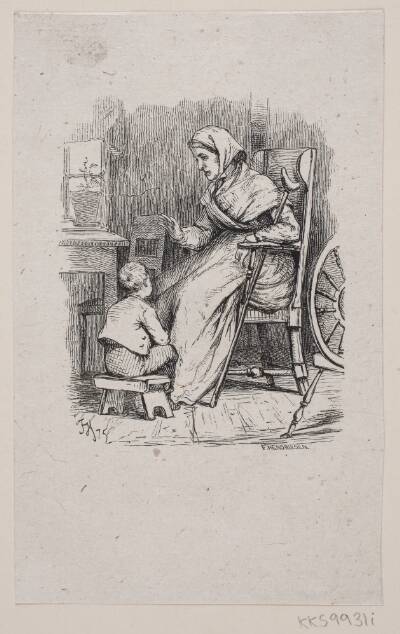 Illustration til "De sidste timer", digt af H. J. Greensteen