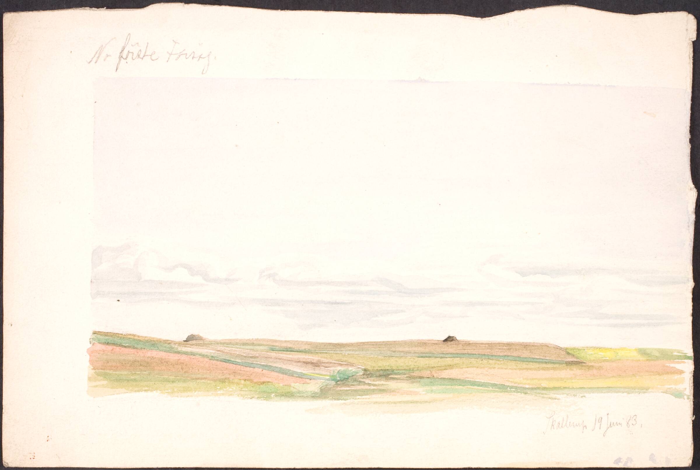 Landskab, Skallerup, Agnes Slott-Møller, 1883