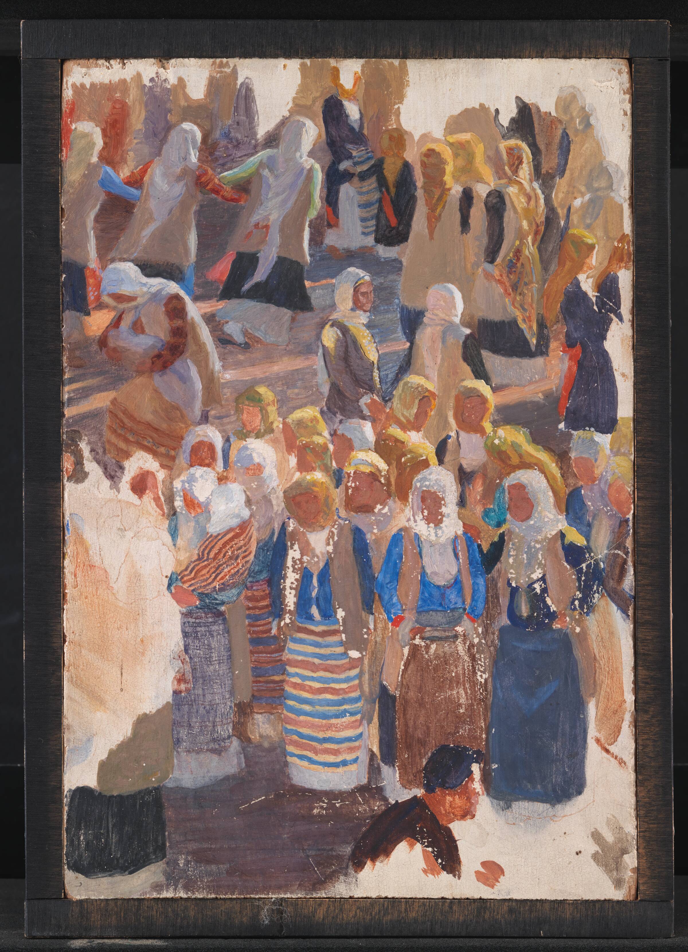 Grupper af dansende kvinder. Megara, Niels Skovgaard, 1896