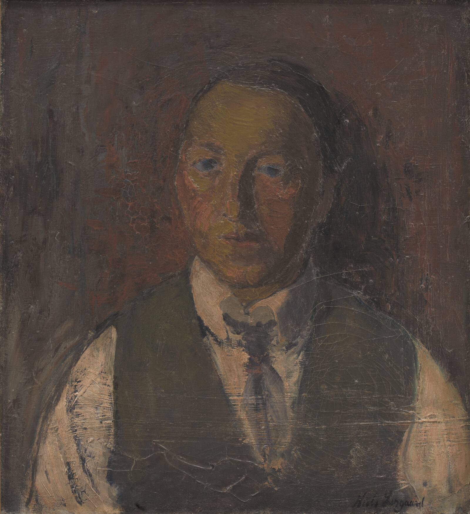 Selvportræt, Niels Lergaard, 1923