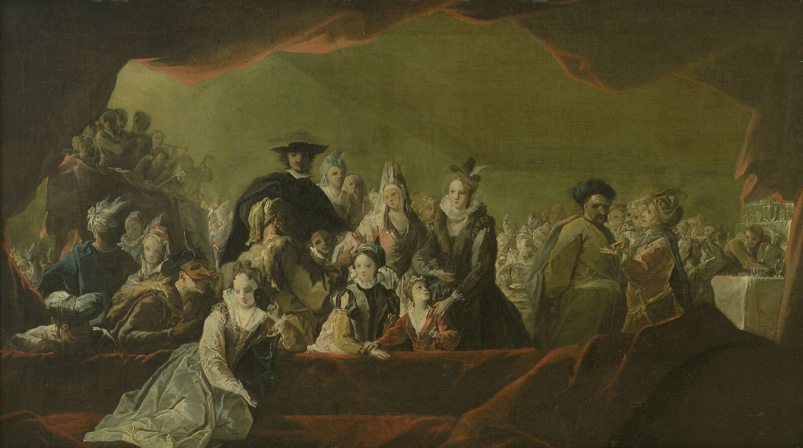 A Fancy-Dress Ball, by Bénoit Le Coffre, 1704-1711
