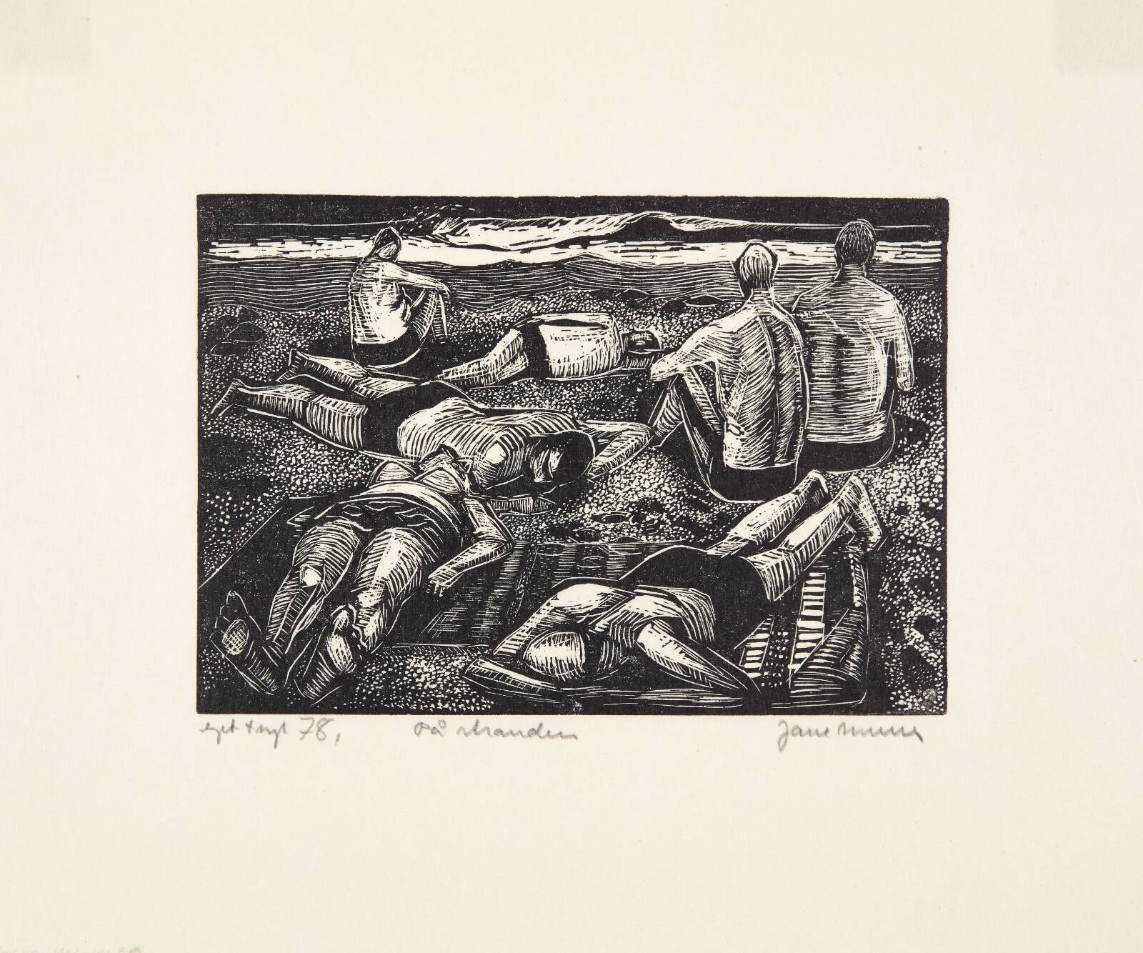 På stranden, Jane Muus, 1978