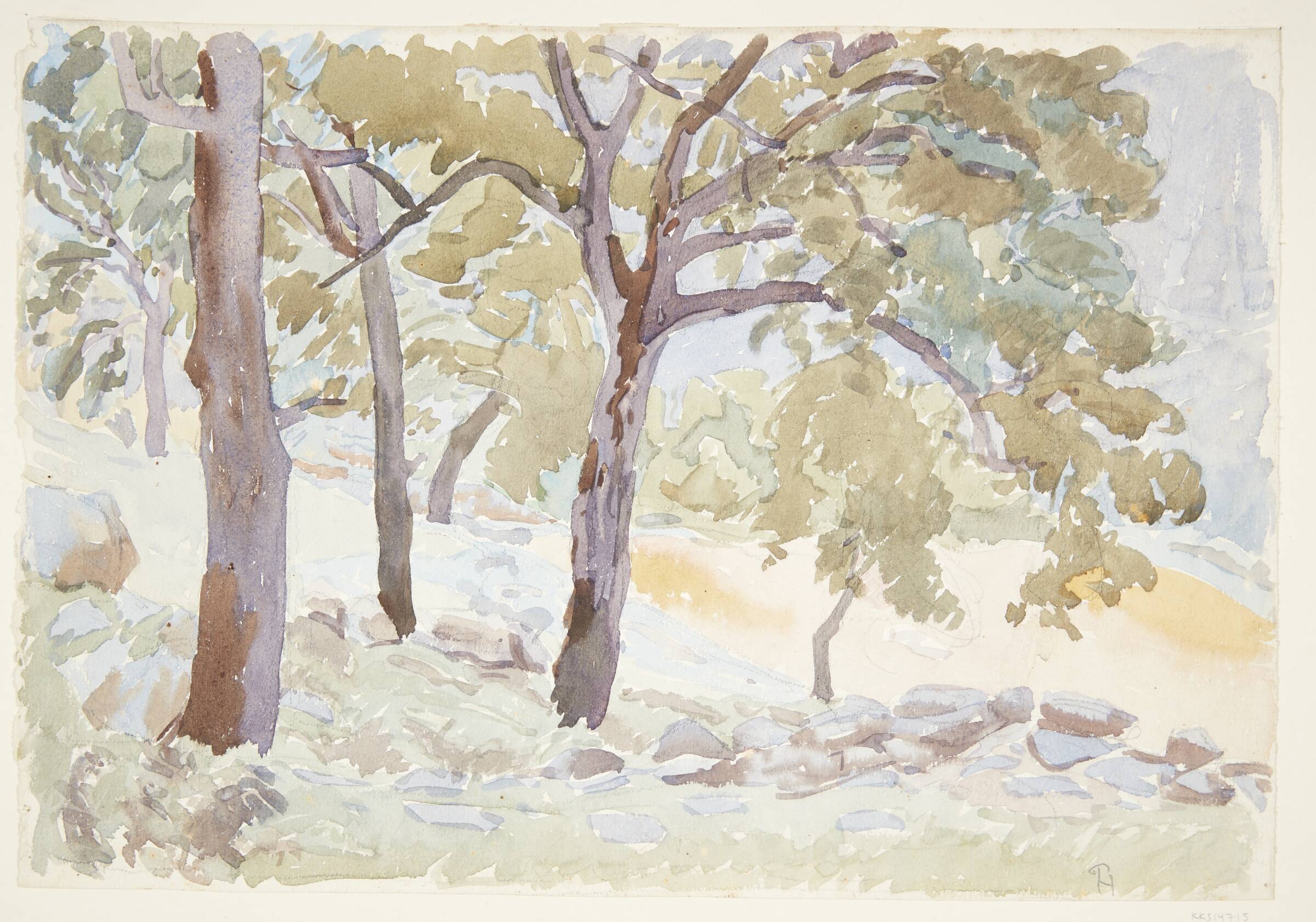 Udkanten af en skov, Peter Hansen, 1920