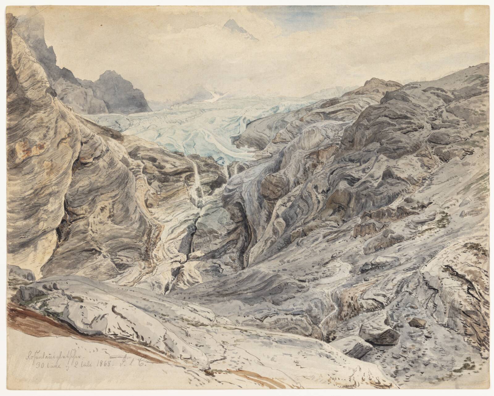 Rosenlauigletscher, Janus la Cour, 1868