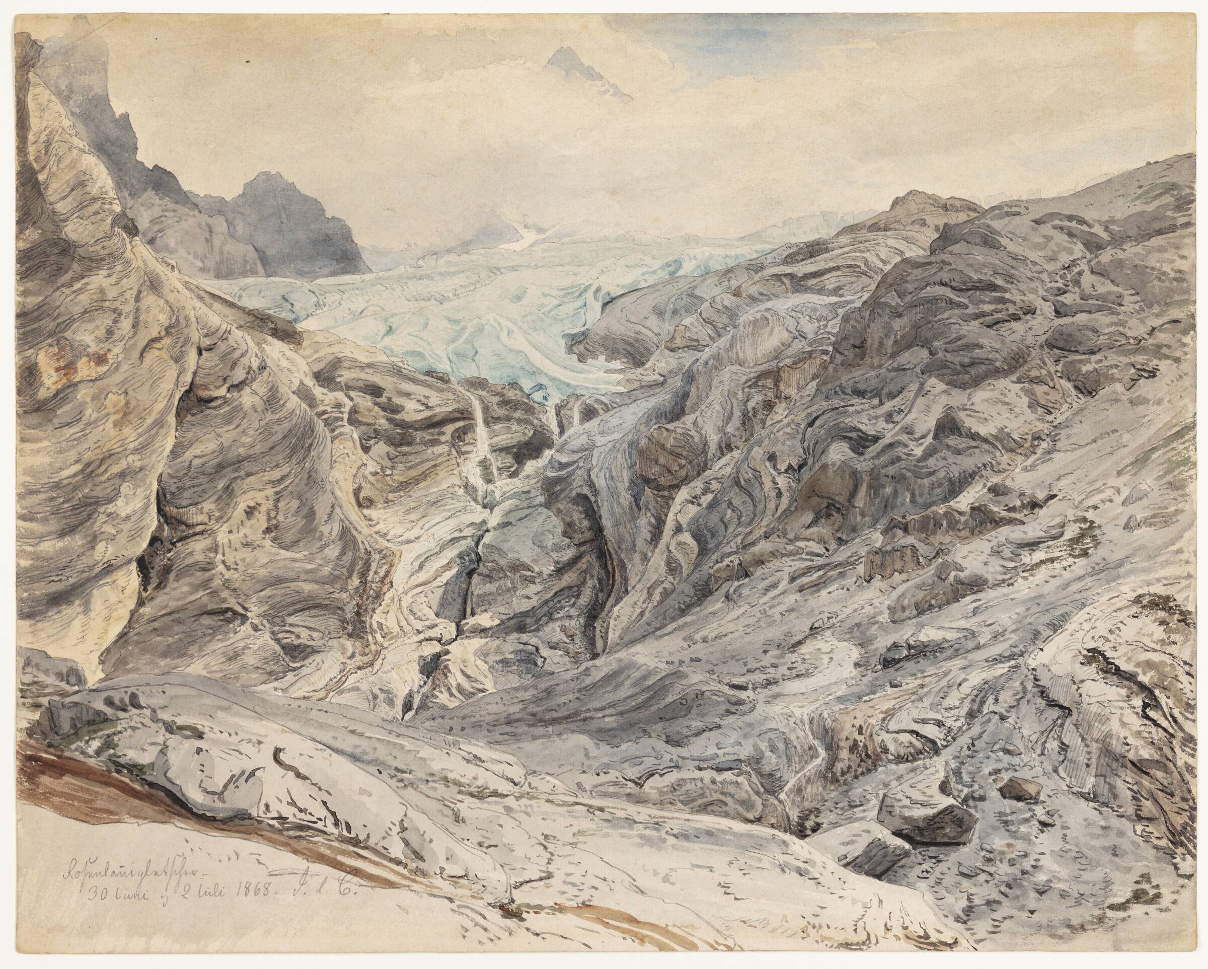 Rosenlauigletscher, Janus la Cour, 1868