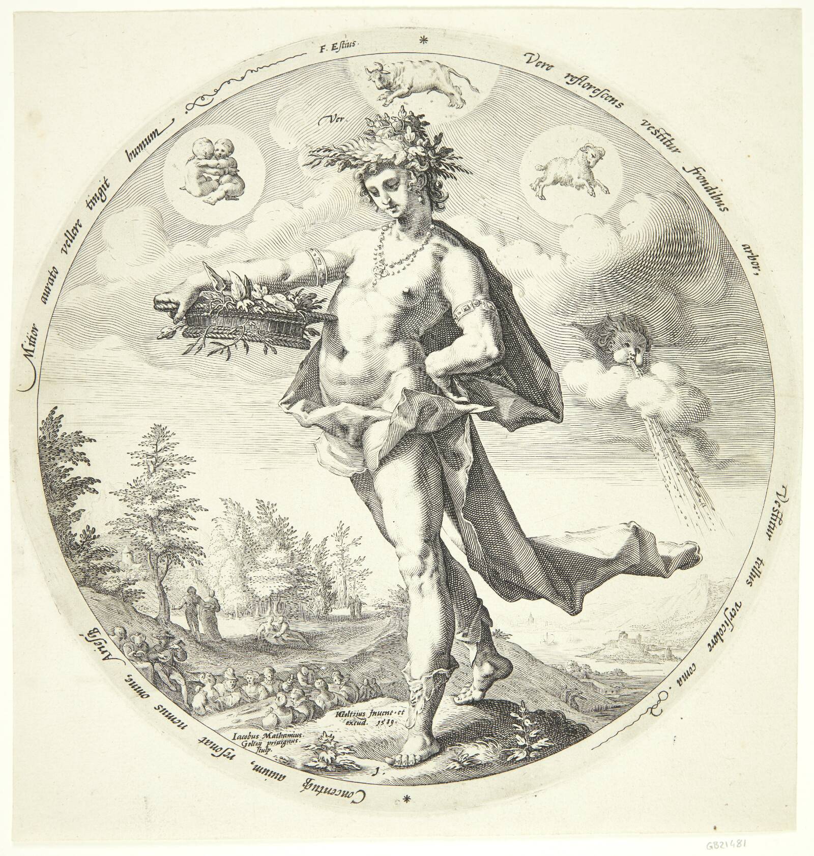 Forår, Jacob Matham, 1589