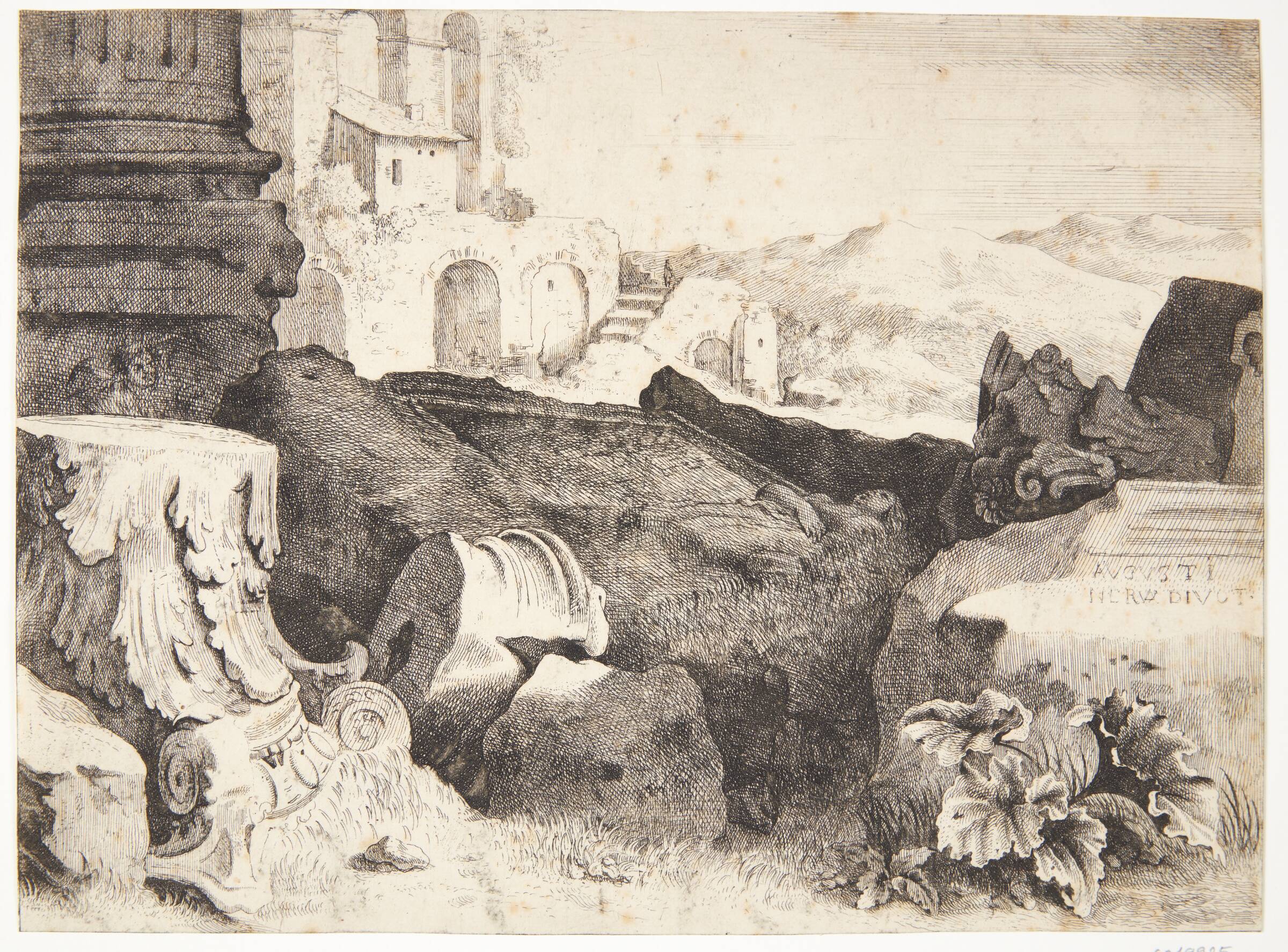 Titelblad til "Romerske ruiner", Jan Gerritsz van Bronchorst, 1603-1661