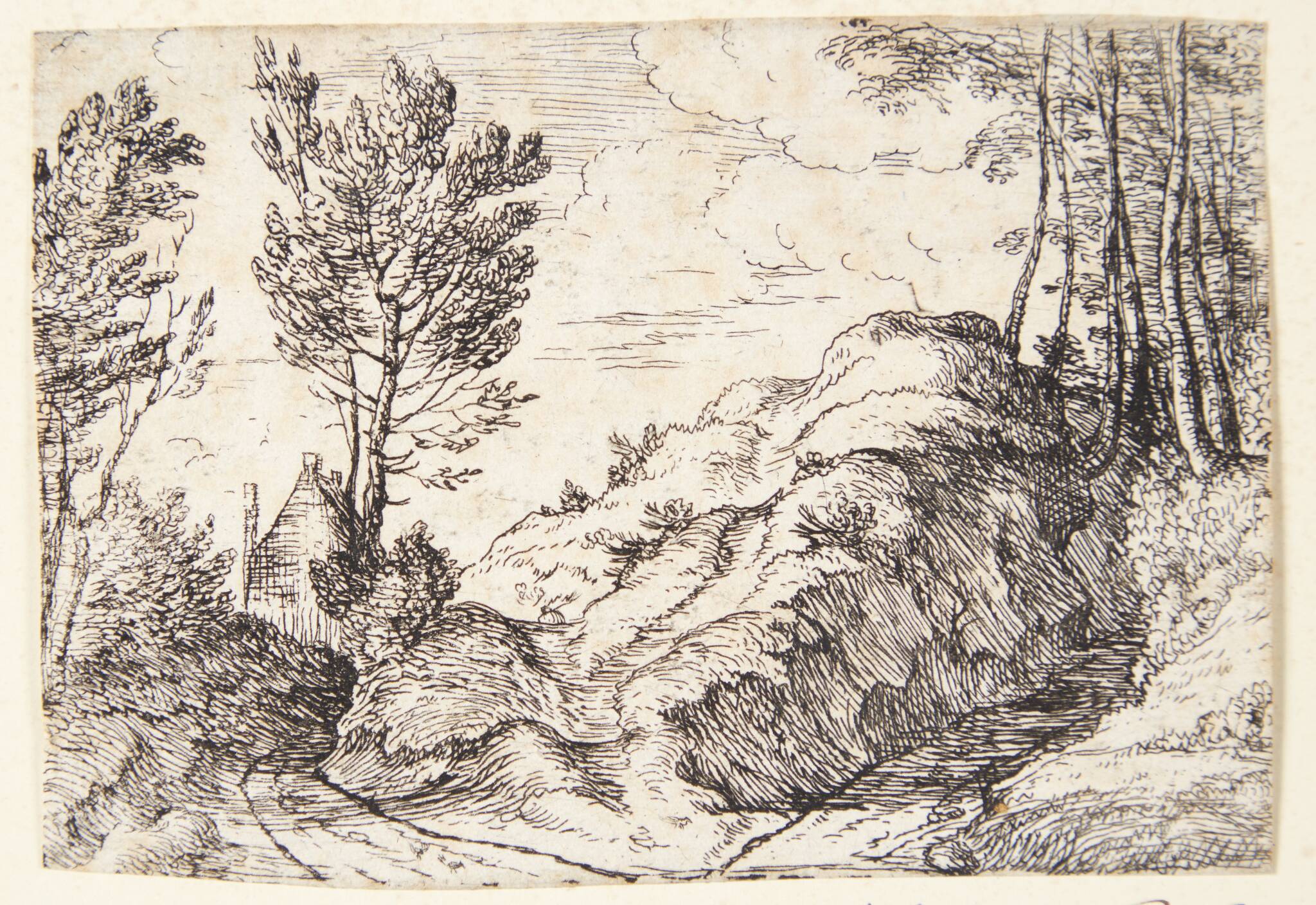 Korsvej med et hus