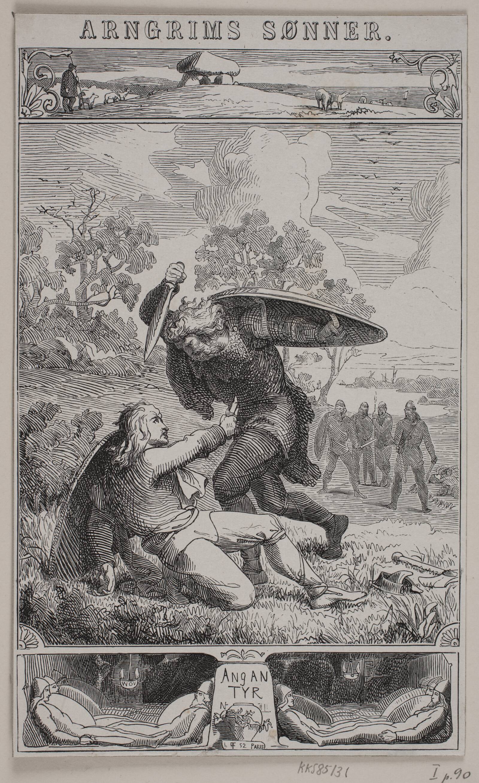 Arngrims sønner, Johan Aagaard, 1852