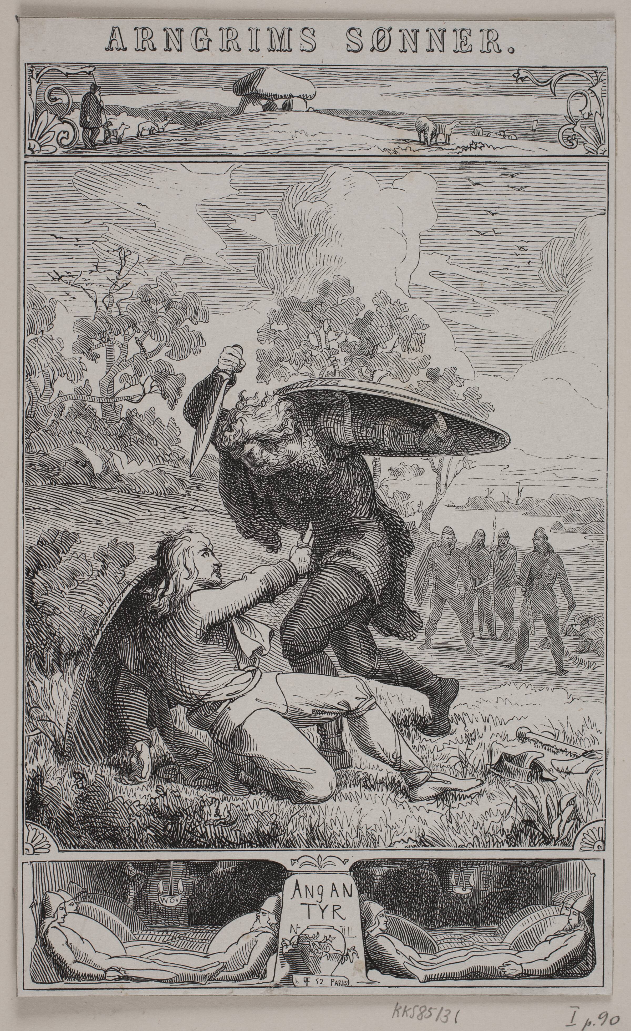 Arngrims sønner, Johan Aagaard, 1852