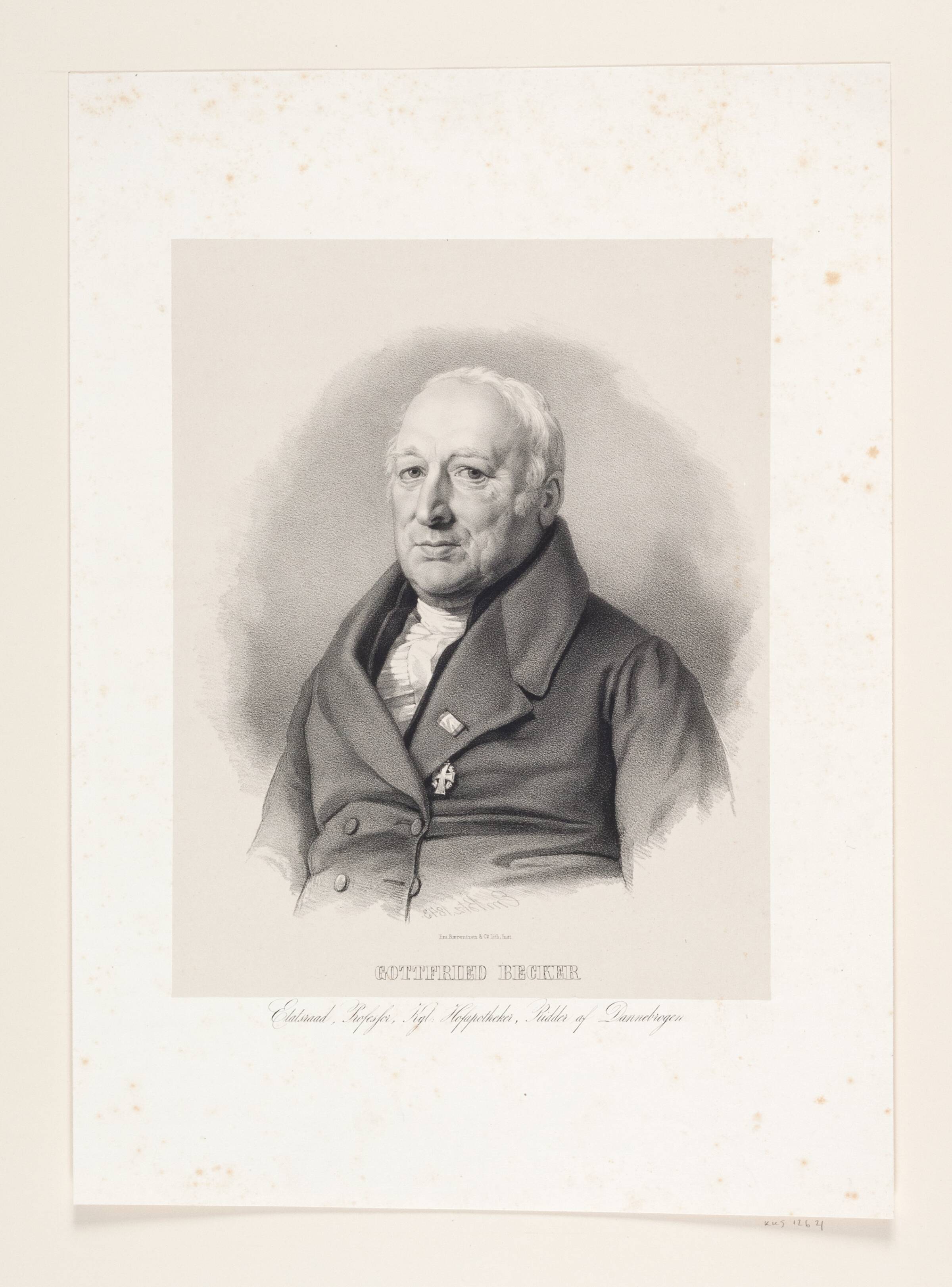 Gottfried Becker, Emil Ditlev Bærentzen, 1843