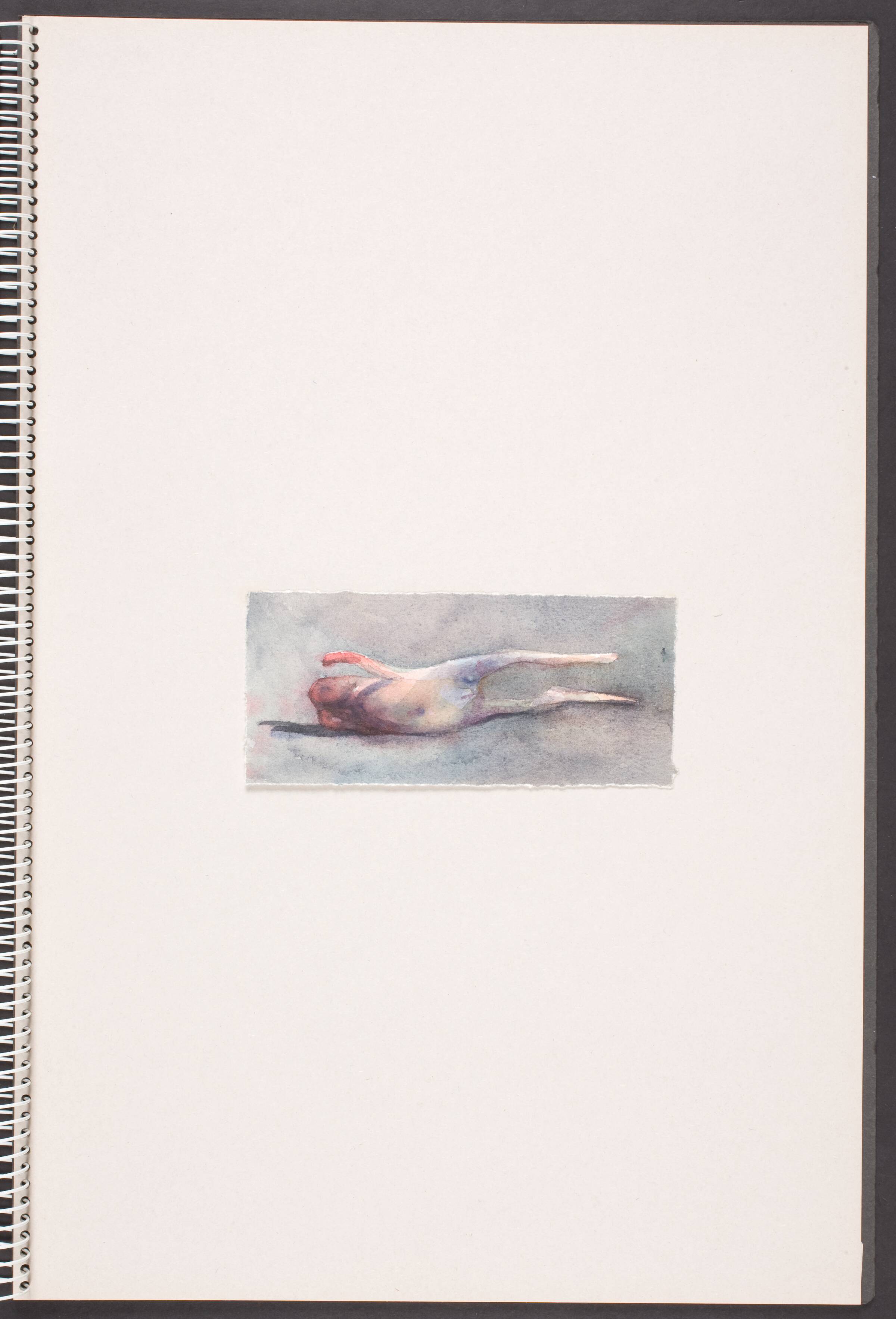 Liggende, antropomorf figur med penisagtigt hovede, Michael Kvium, 1991-1993