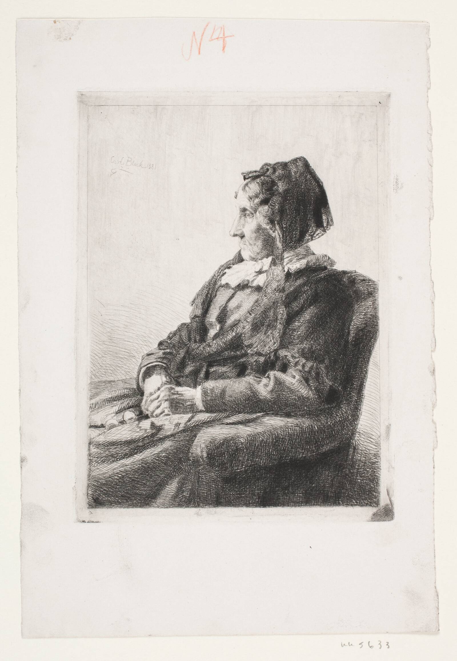 Dameportræt, Carl Bloch, 1881
