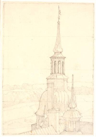Et af de to små tårne på Frederiksborg.