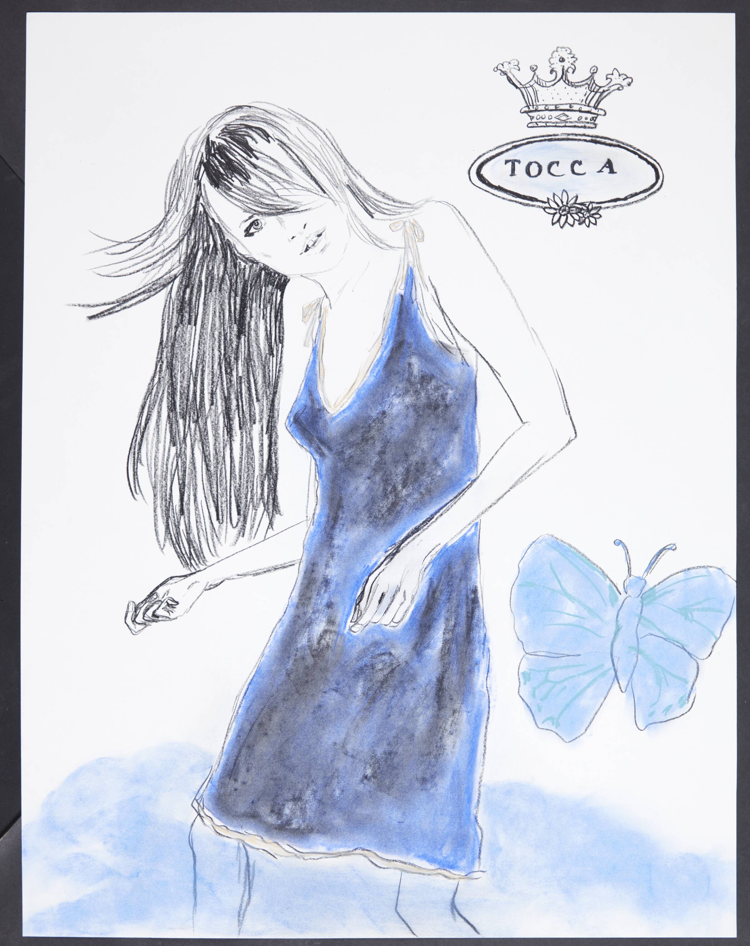 Blue Dress Butterfly, Karen Kilimnik, 1998
