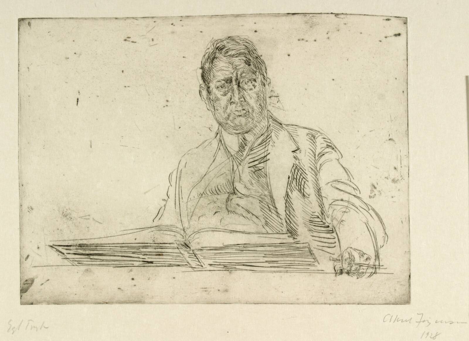 Mandsportræt, Aksel Jørgensen, 1928