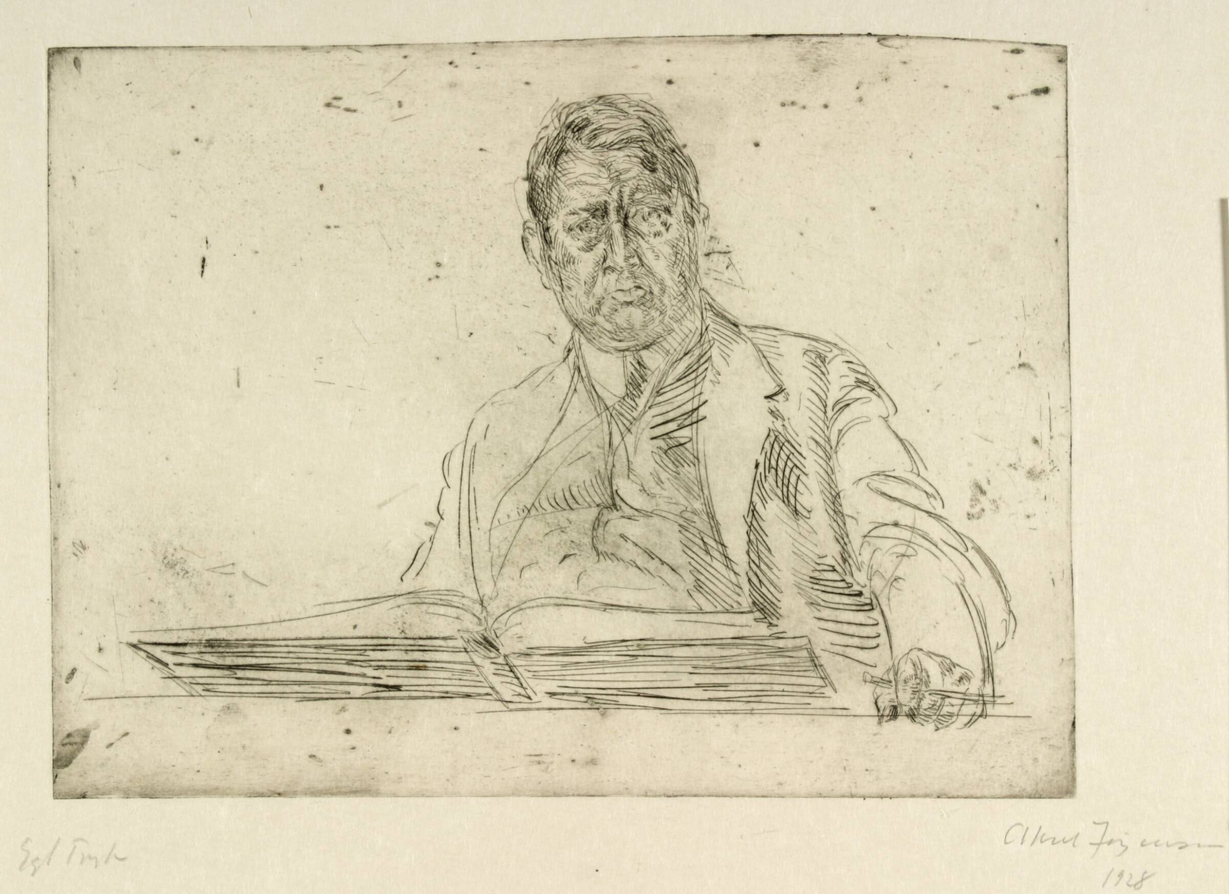 Mandsportræt, Aksel Jørgensen, 1928