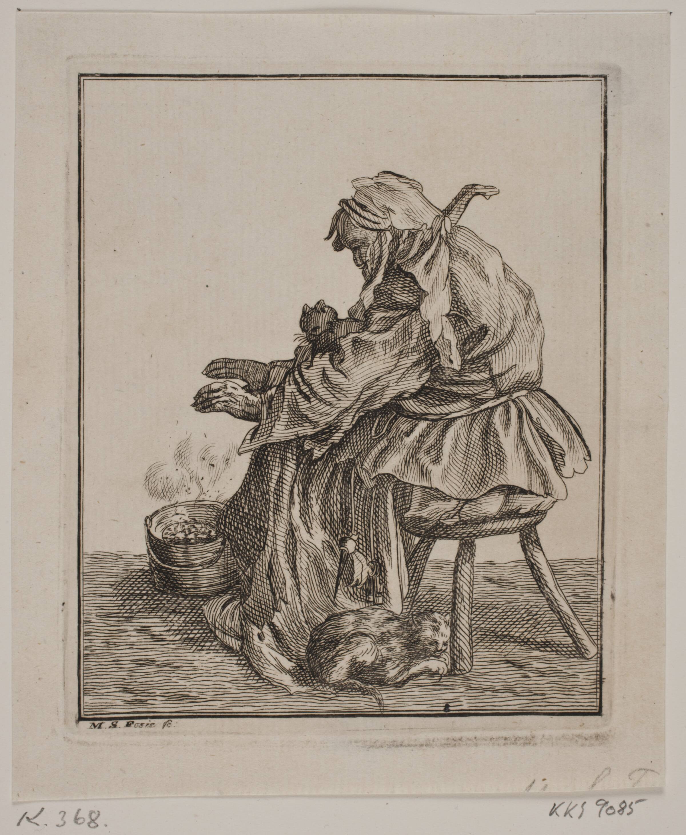 To viber. Dekorativt udkast., P.C. Skovgaard, 1817-1875
