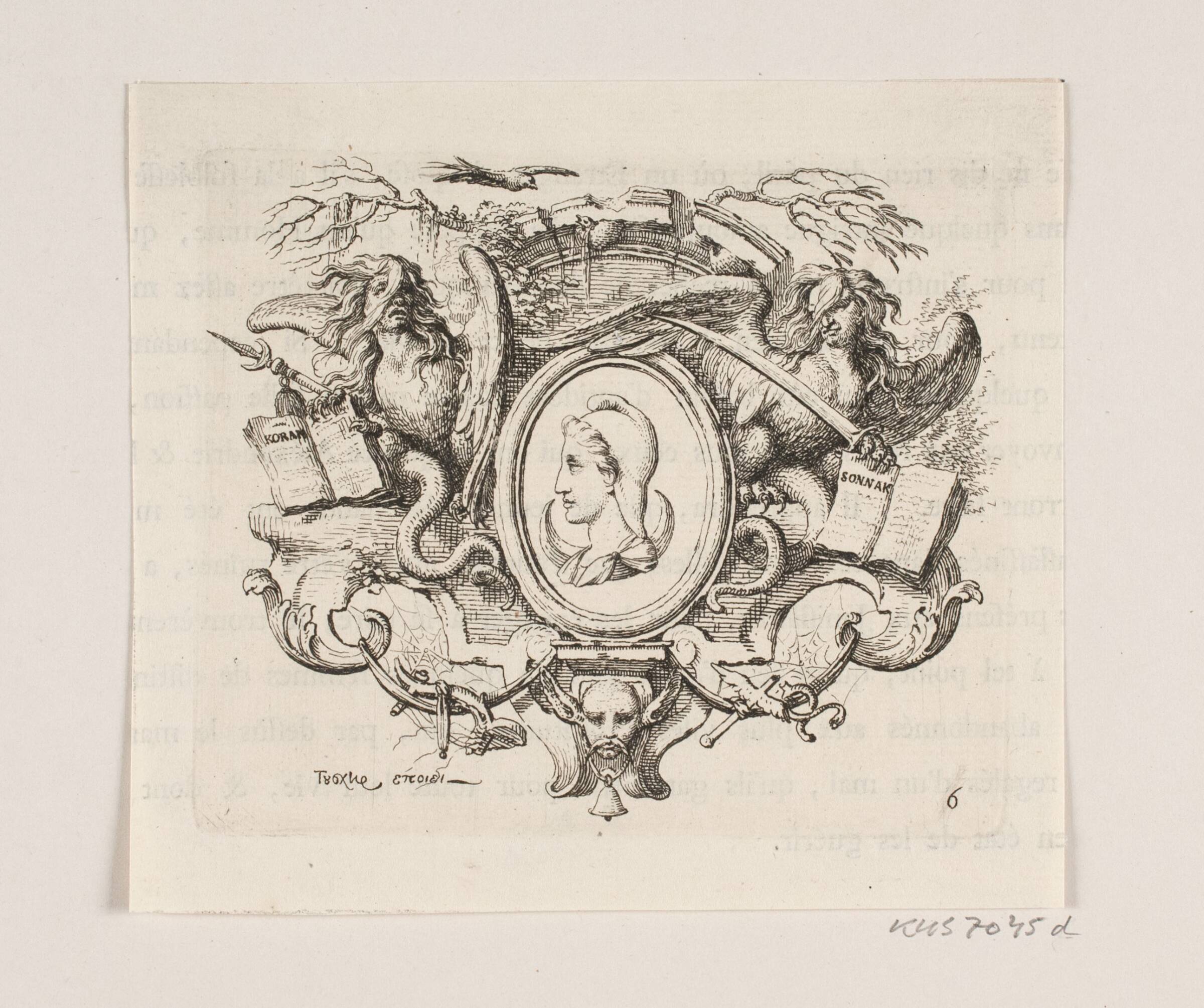 Vignet til Frederik Lodvig Norden, "Voyage d'Egypte et de Nubie", København 1755, Marcus Tuscher, 1755