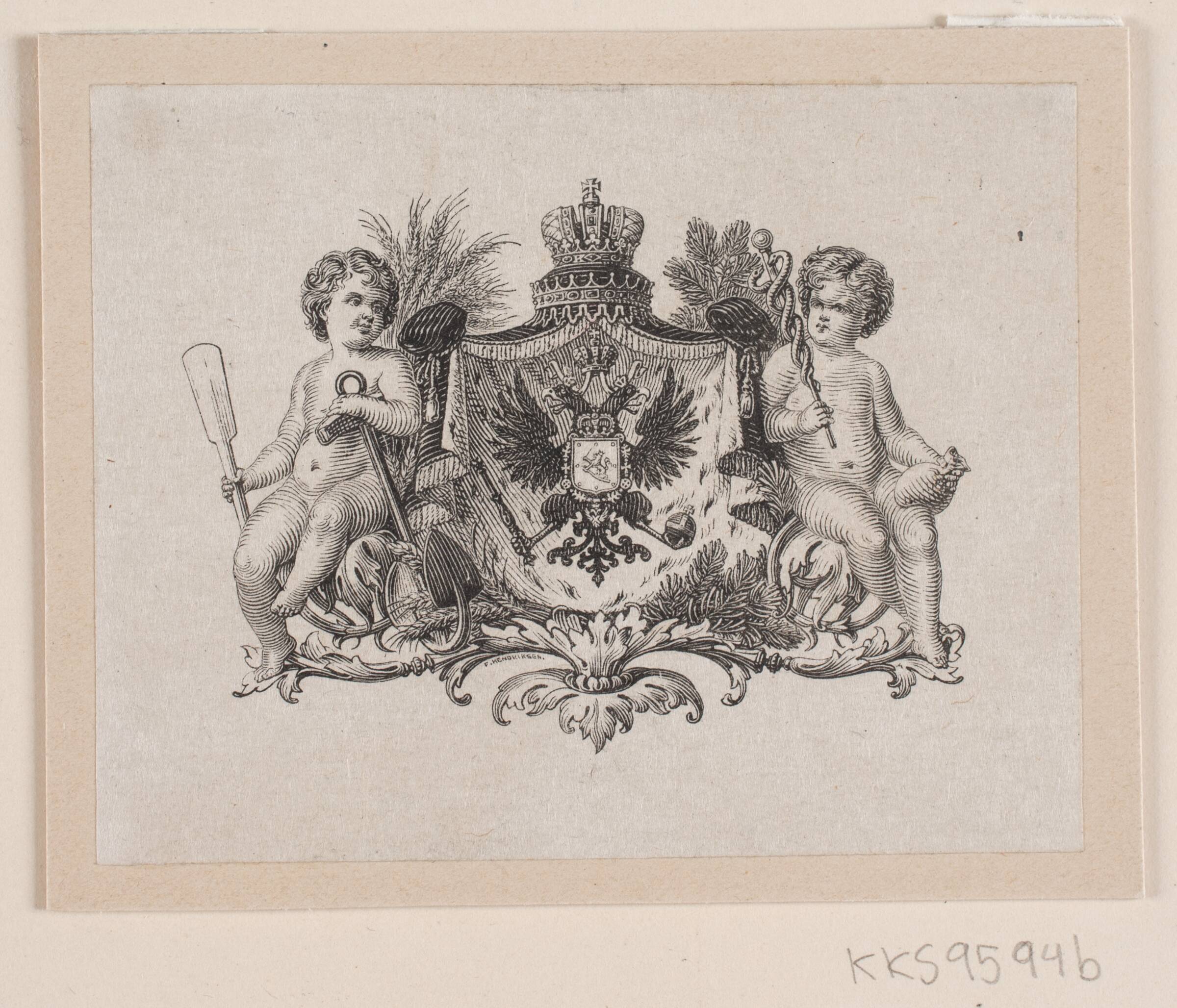 Det russiske våben. Til en finsk pengeseddel, F. Hendriksen, 1847-1938
