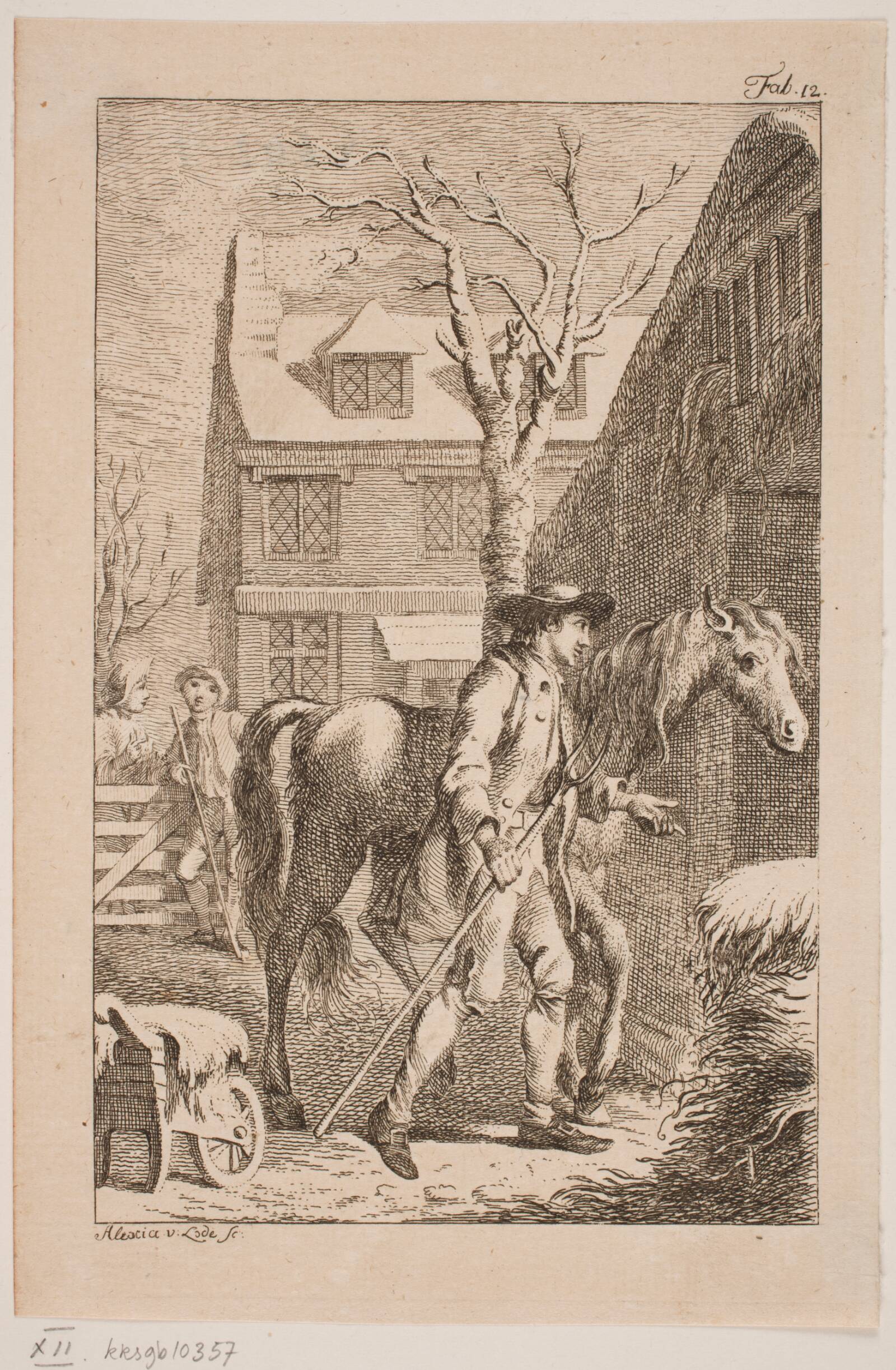 Det unge Føl og Bonden, Alexia de Lode, 1760
