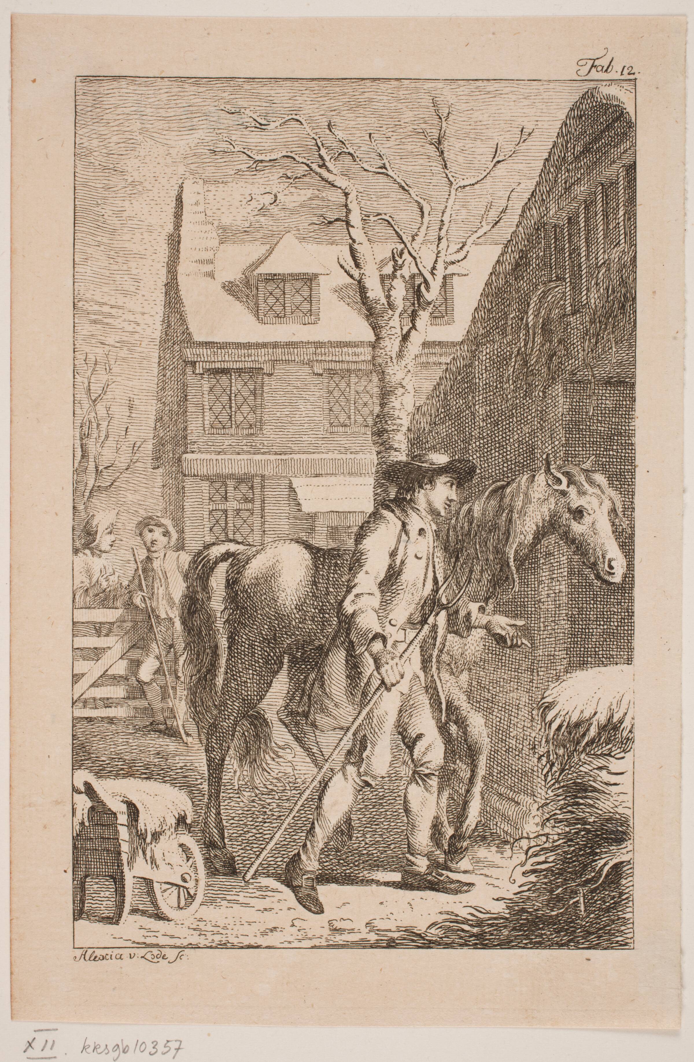 Det unge Føl og Bonden, Alexia de Lode, 1760