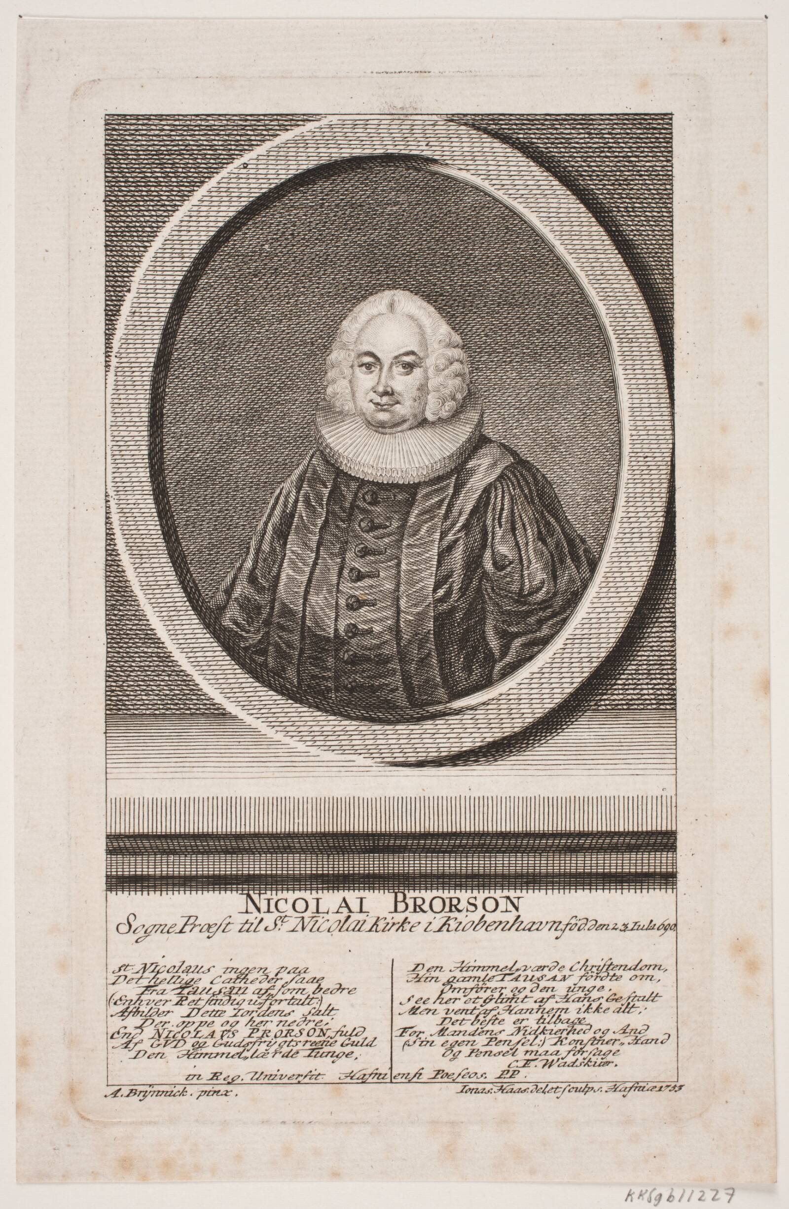 Nicolai Brorson, Jonas Haas, 1753