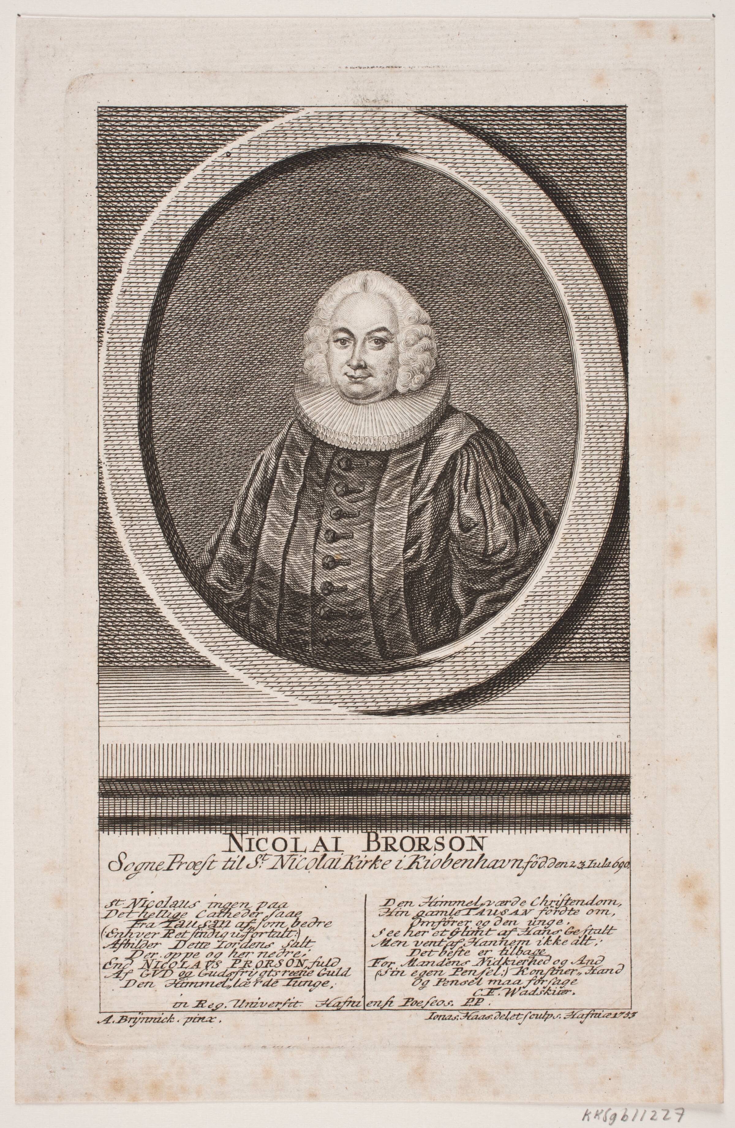 Nicolai Brorson, Jonas Haas, 1753