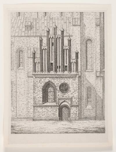 Oluf Mortensens Våbenhus, Roskilde Domkirke, set fra nord