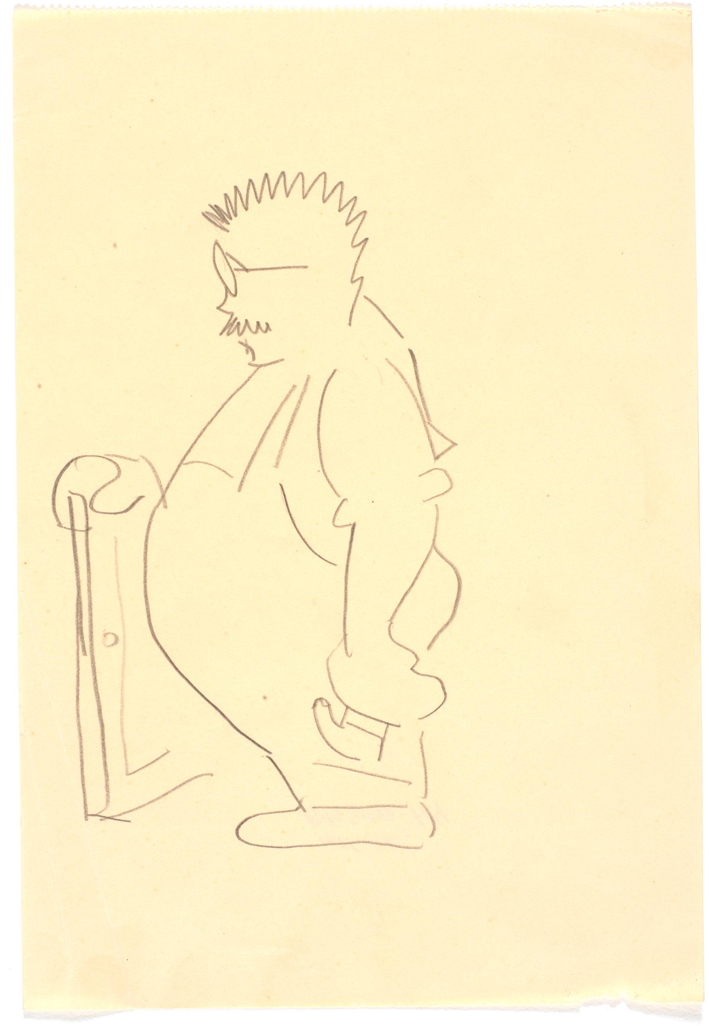 Portræt af en tømrer, helfigur mod v., Richard Mortensen, 1930-1933