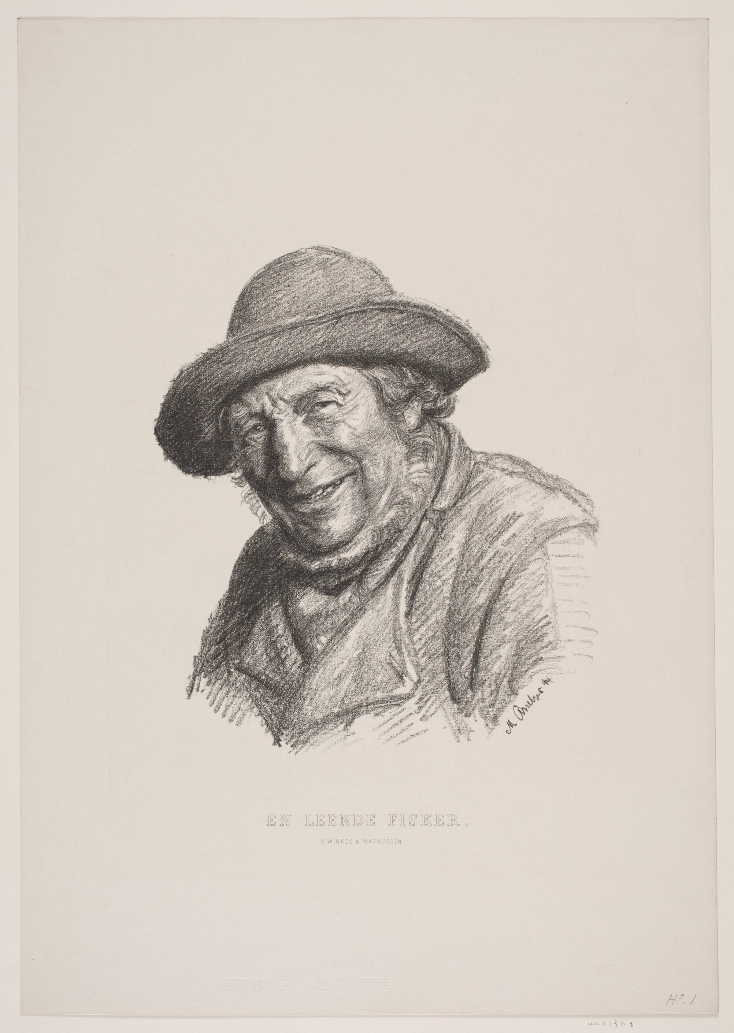 En leende fisker. Hoved, Michael Ancher, 1894